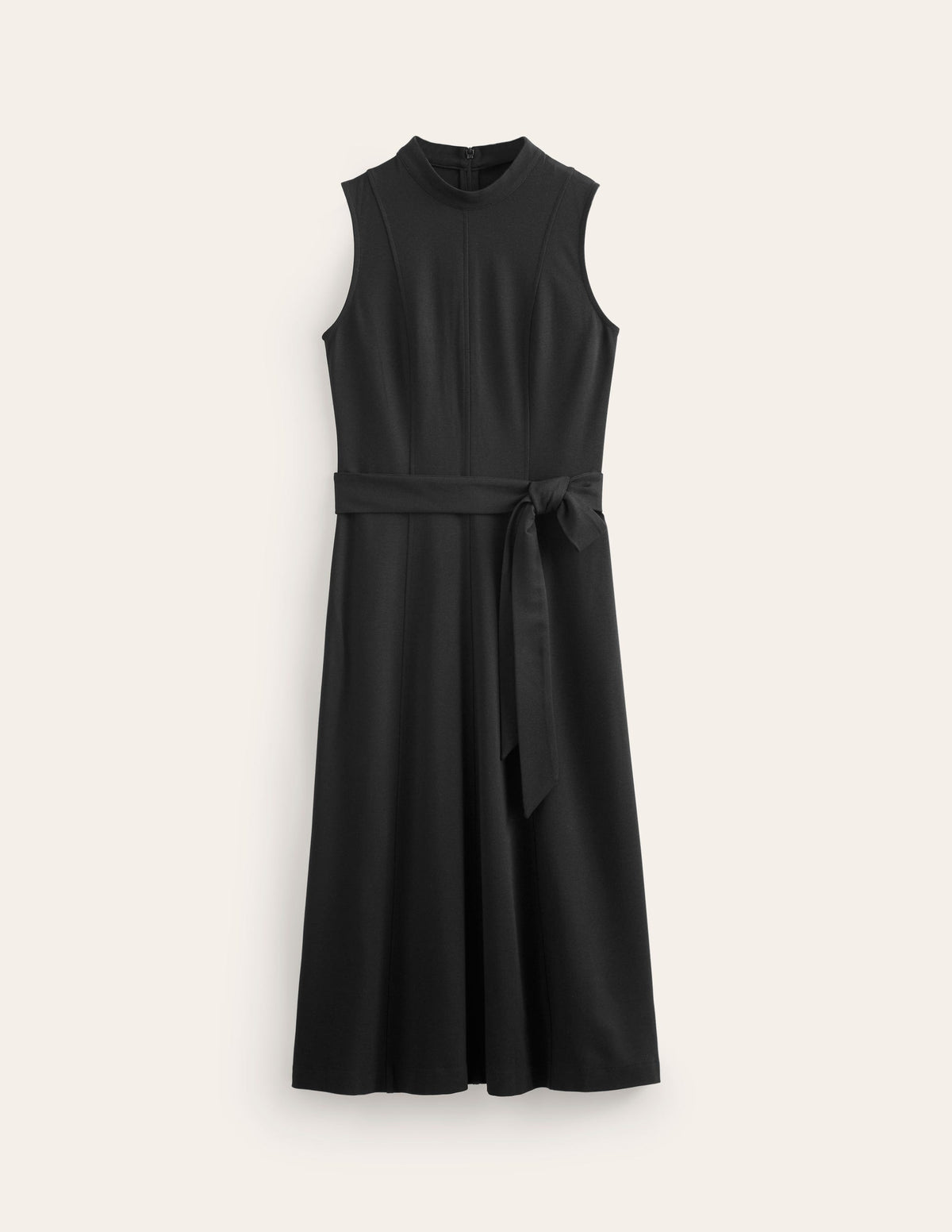 Nicola High Neck Ponte Dress-Black - Image 5
