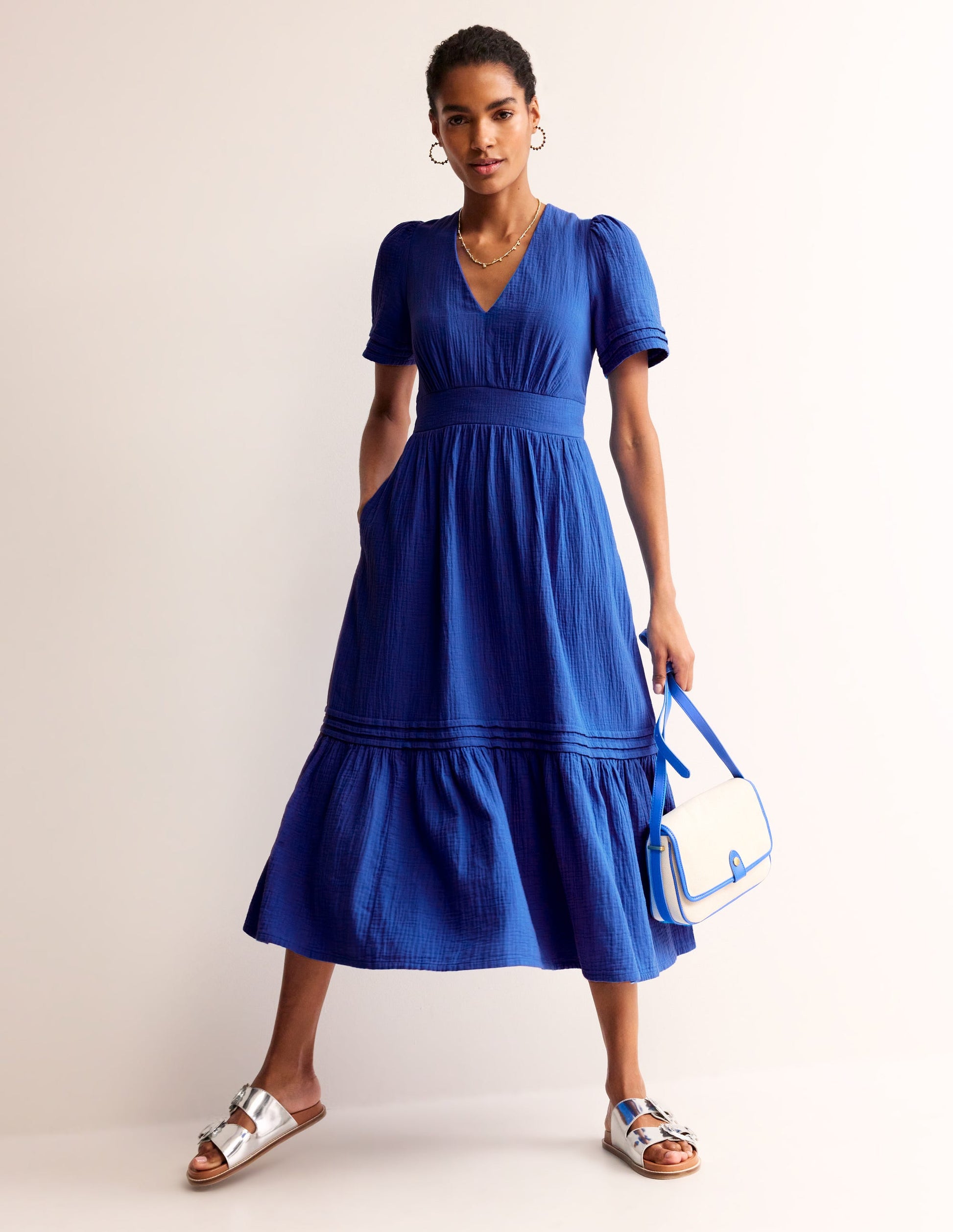 Eve Doppeltuch-Midikleid-Indigofink-6