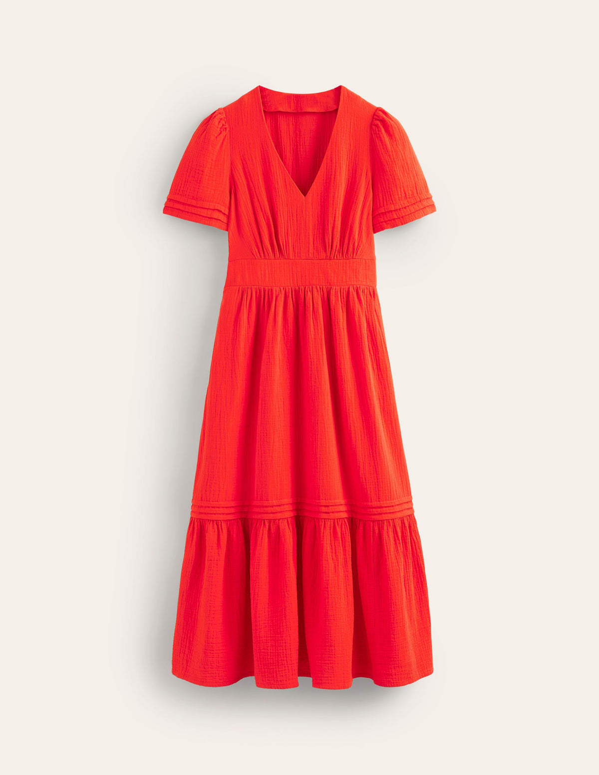 Eve Doppeltuch-Midikleid-Flammenrot-6