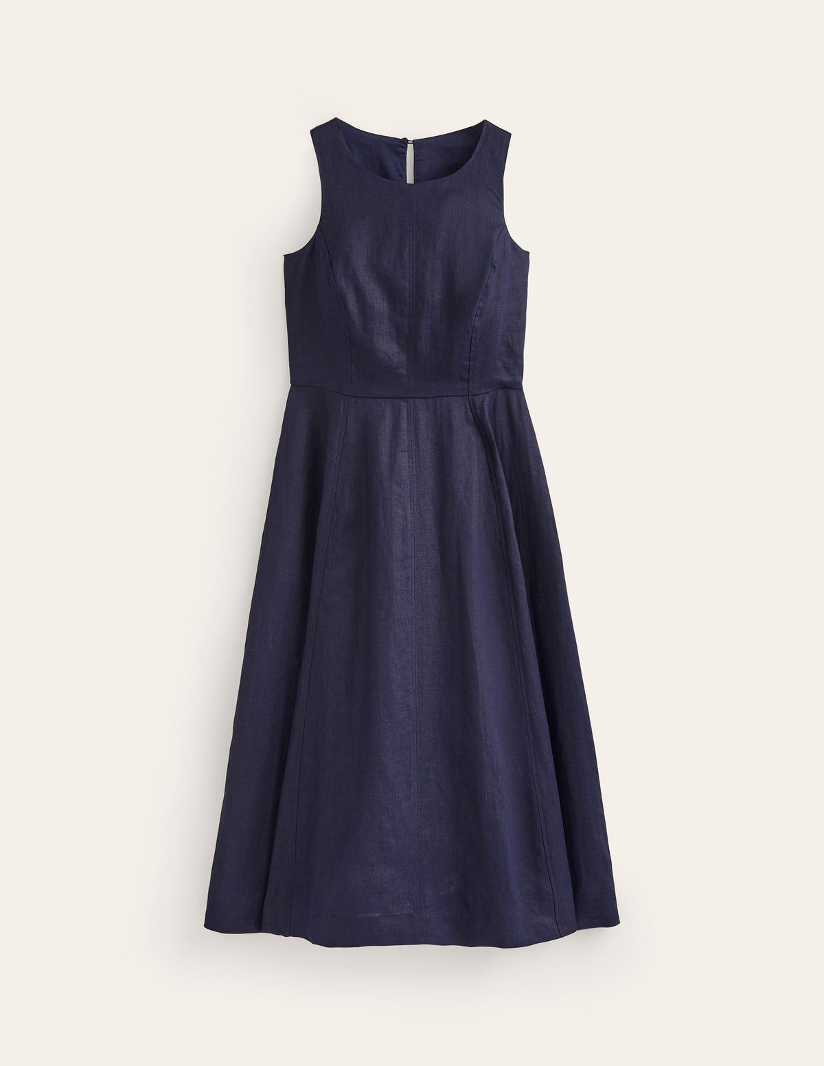 Carla Leinen-Midikleid-Aqua Marine Marl - Image 6