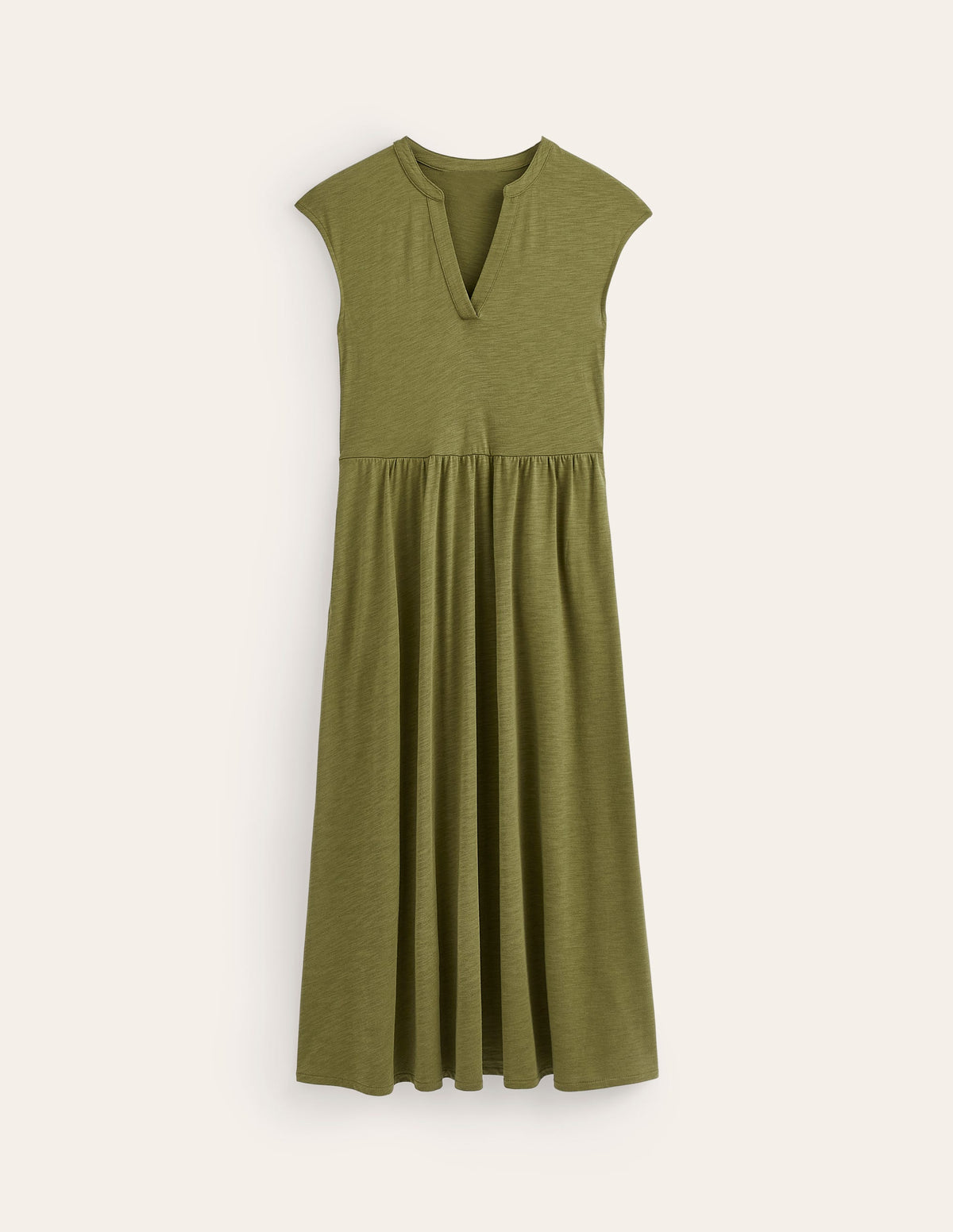 Chloe Notch Jersey Midi Dress-Mayfly - Image 5