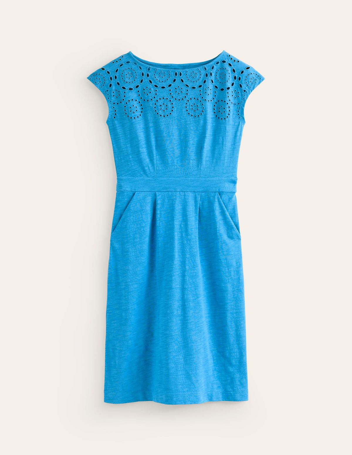 Robe Florrie à broderie anglaise-Bleu brillant-5