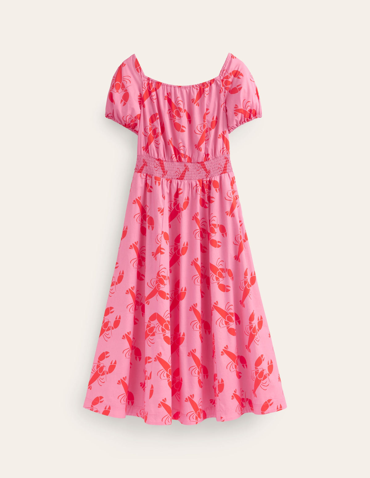 Amber Baumwoll-Midikleid-Kaschmir Rose, Hummer - Image 6
