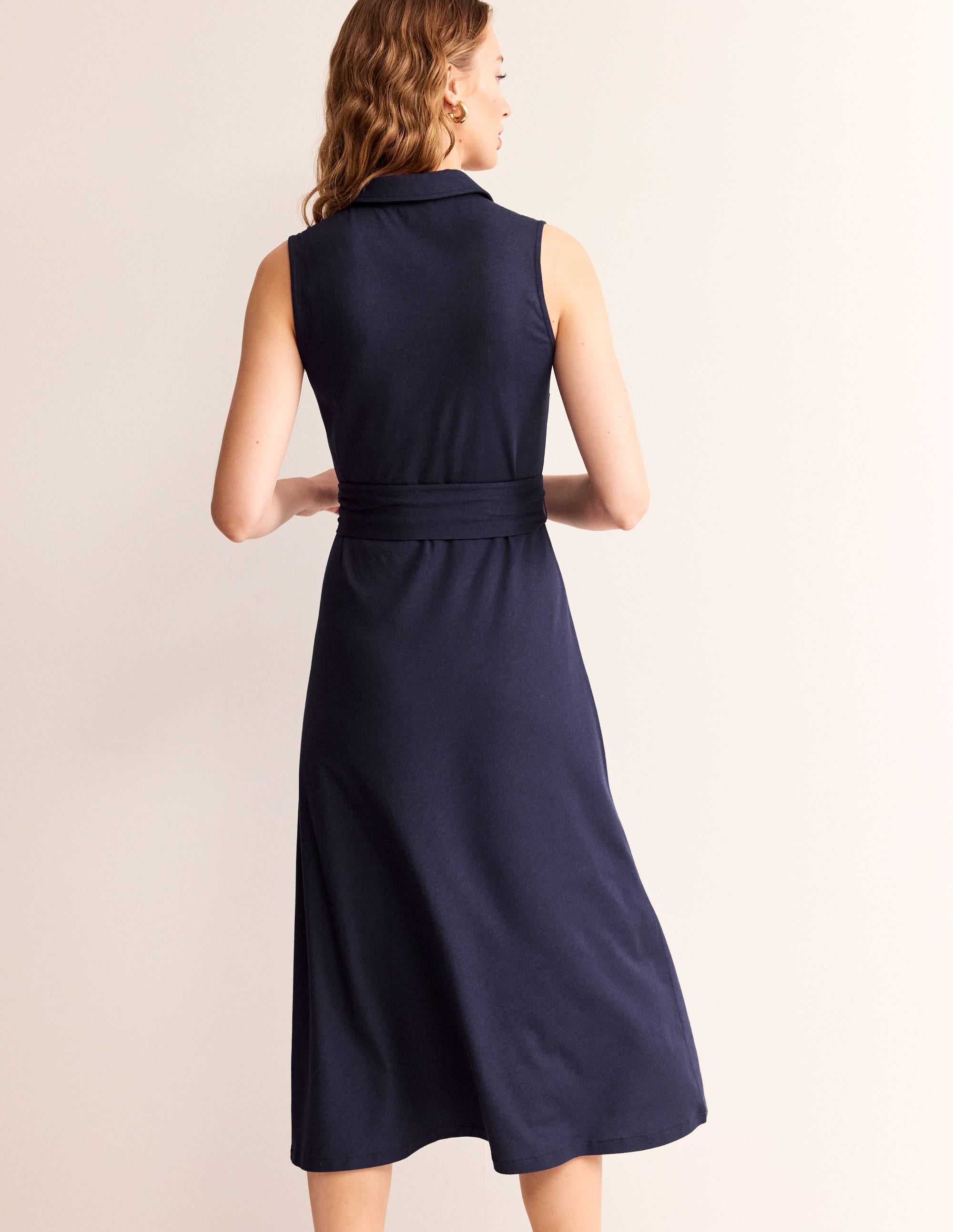 Laura Ärmelloses Hemdblusenkleid-Dunkel Denim - Image 4