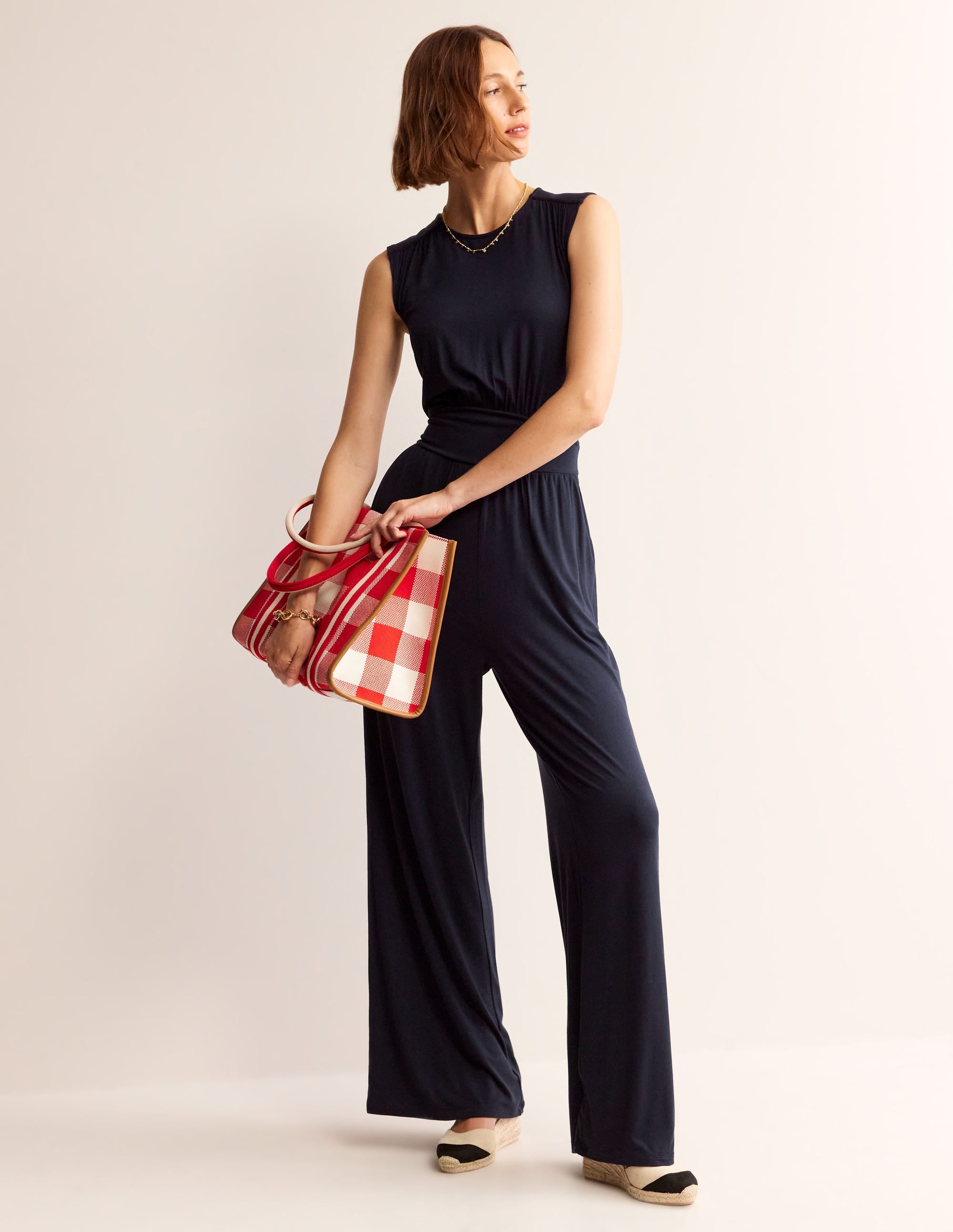 Thea Jumpsuit aus Jersey-Aqua Marine Marl - Image 4