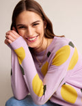 Lydia Kaschmirpullover-Mauve Dunst, Zitronen