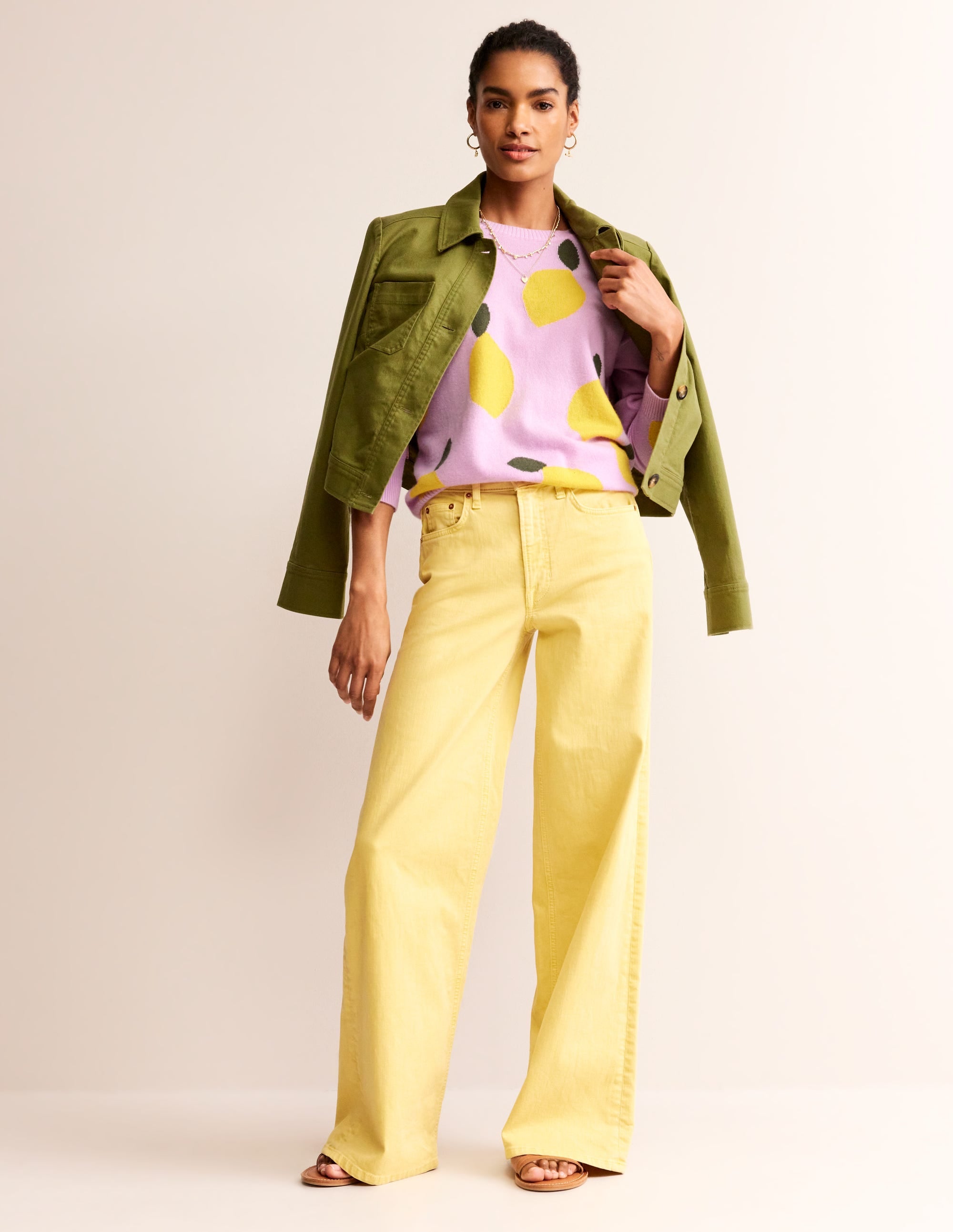 Lydia Kaschmirpullover-Mauve Dunst, Zitronen - Image 6