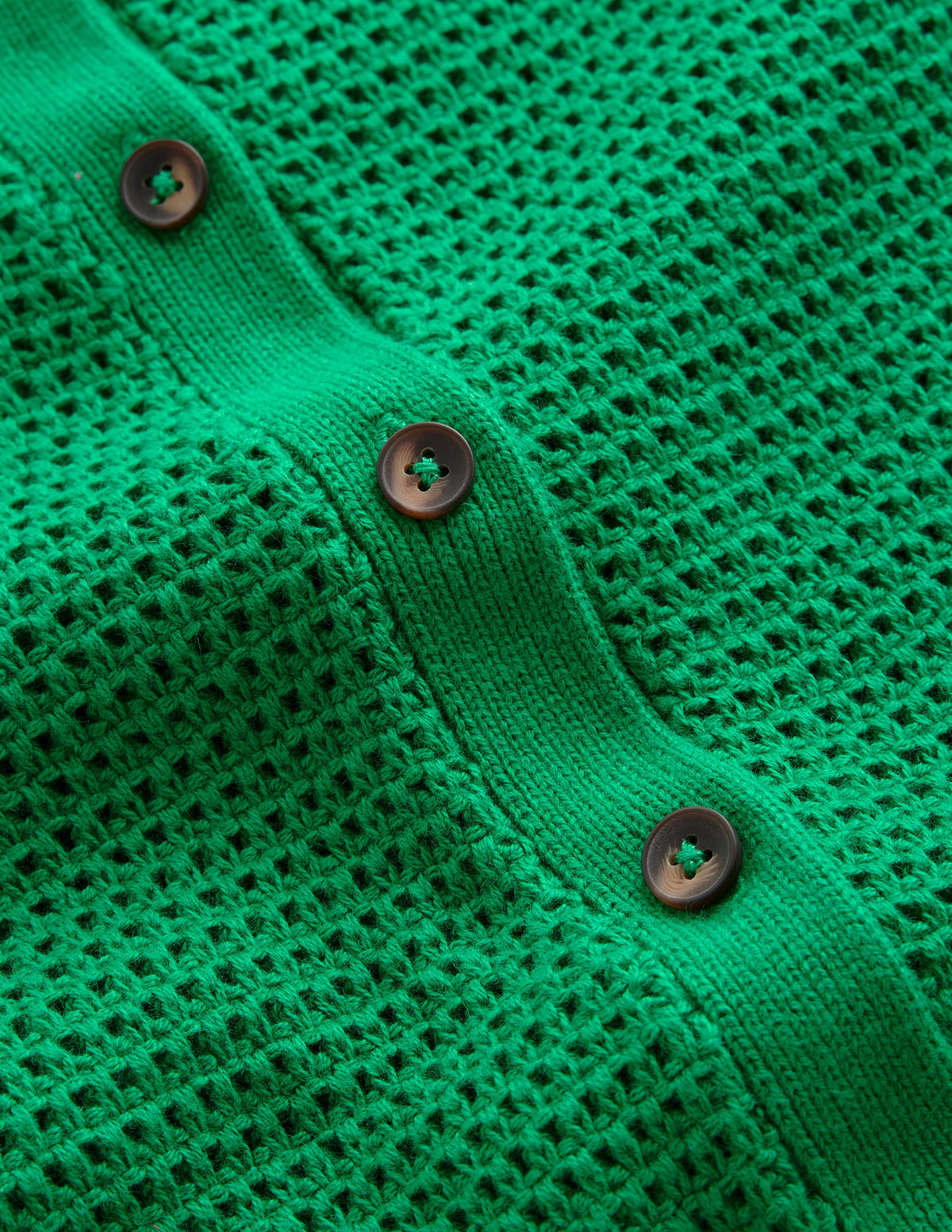 Texturierte Strickjacke mit Muschelsaum-Grünes Tamburin-6