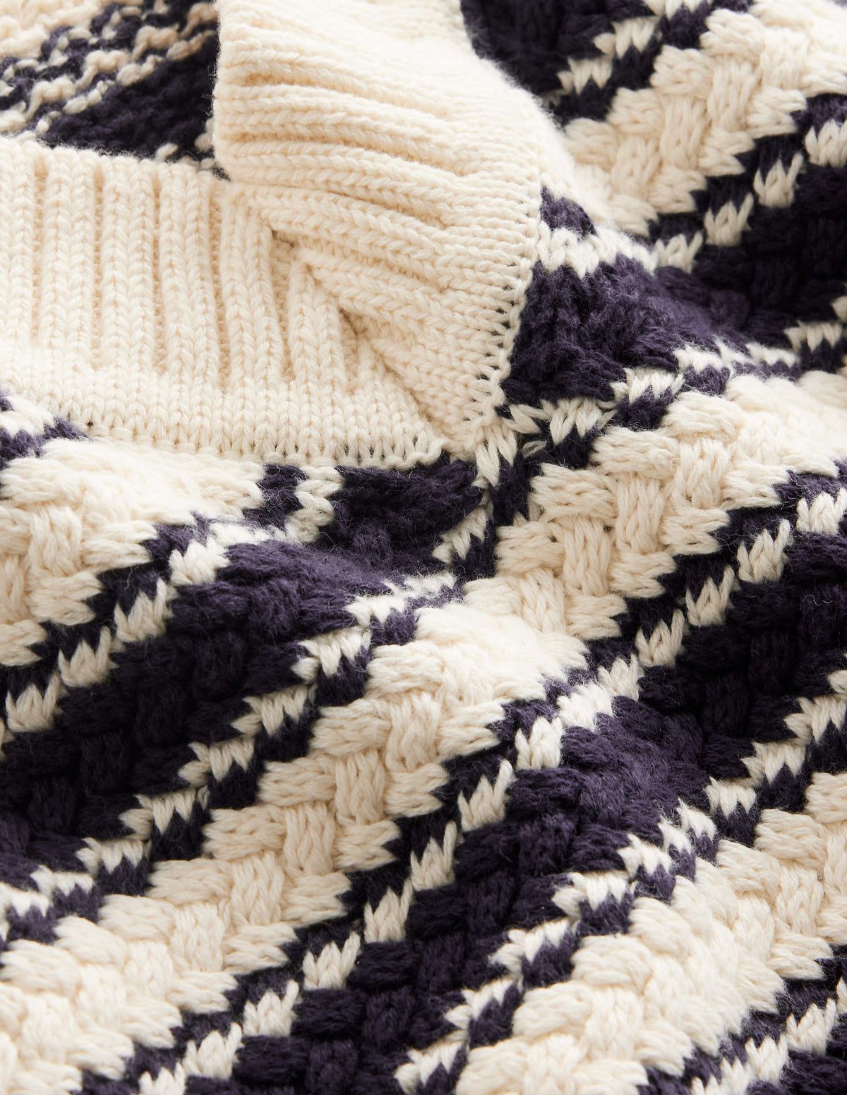 Débardeur rayé en coton texturé-Bleu marine, rayé texturé ivoire - Image 7