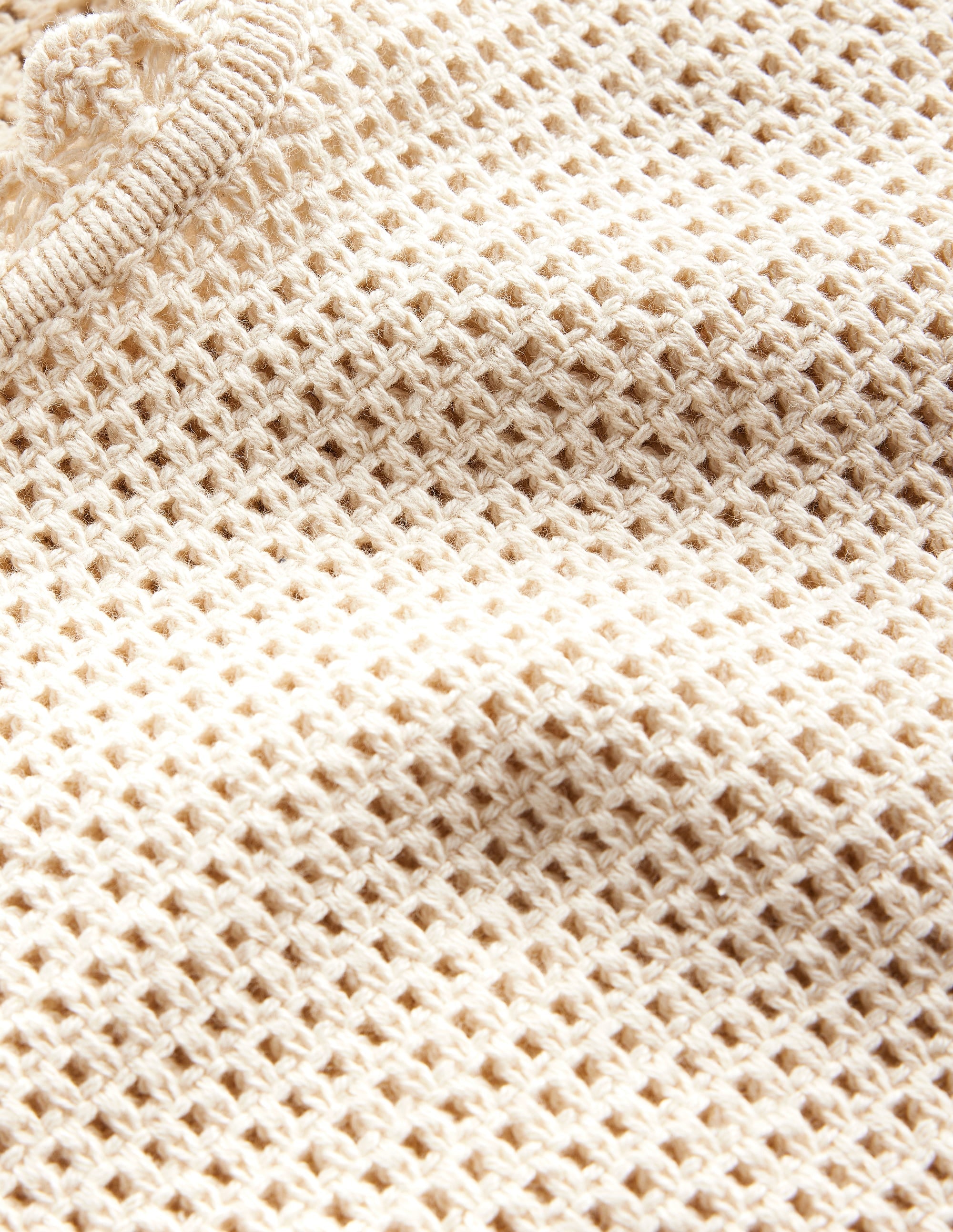 Texturiertes Tanktop mit Muschelsaum-Warmes Naturweiß - Image 6