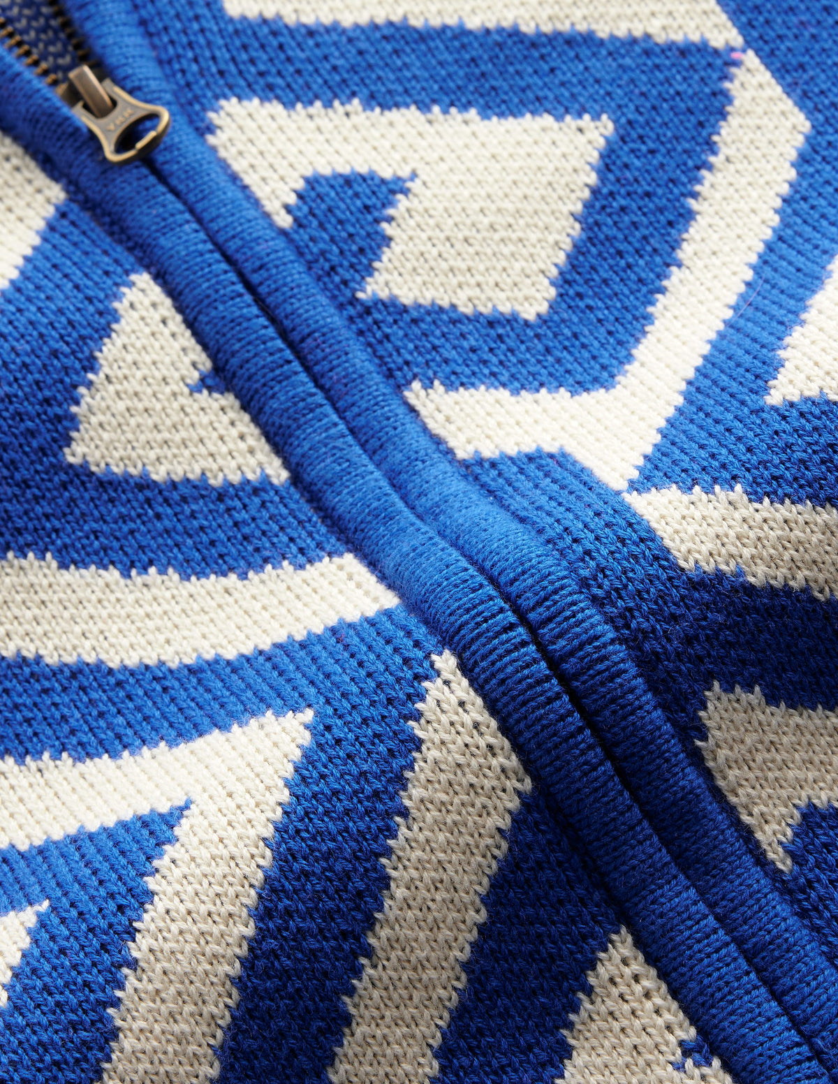 Jacquard Zip Up Cardigan-Mariner Blue, Maze-6