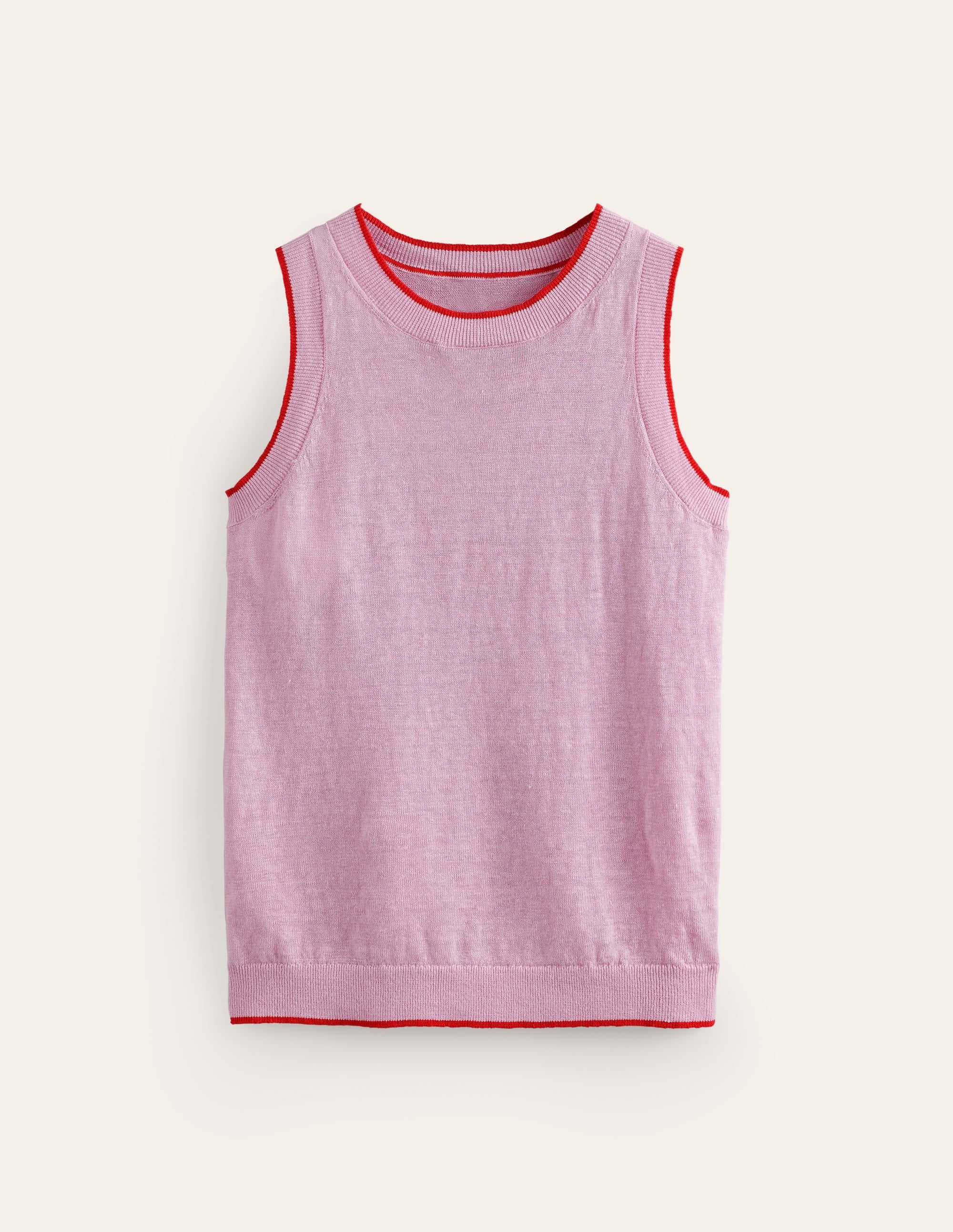 Maggie Linen Tank-Soft Peony Pink - Image 6