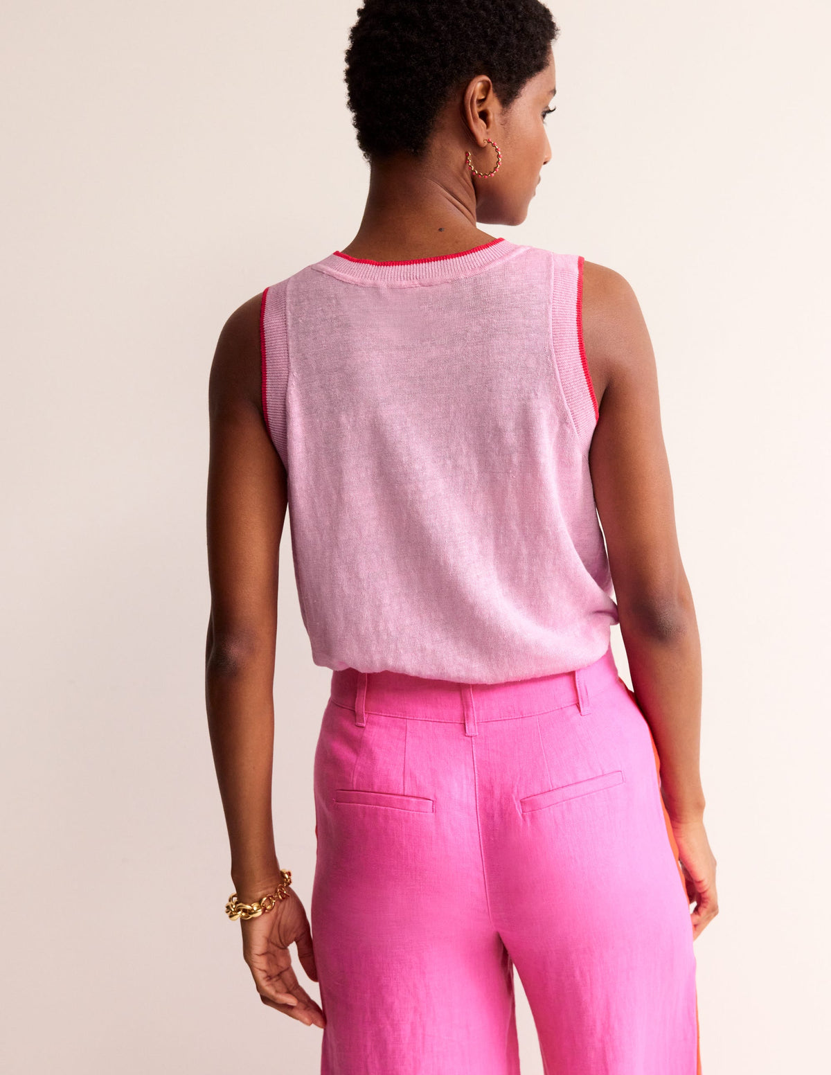 Maggie Linen Tank-Soft Peony Pink-3