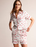 Short de pyjama en satinette de coton-Arctic Penguins