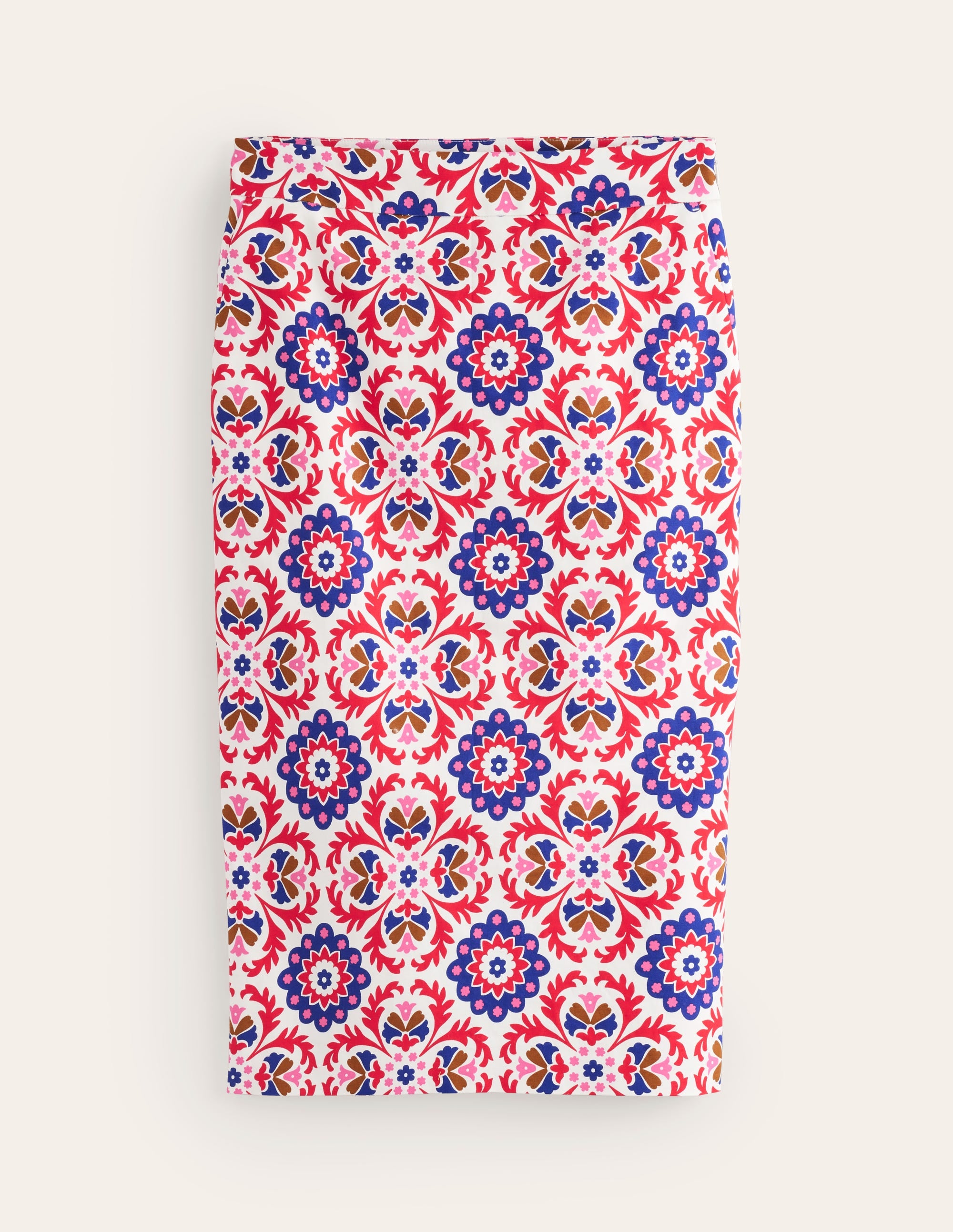 Printed Pencil Skirt-Rubicondo, Mosaic Bloom - Image 5
