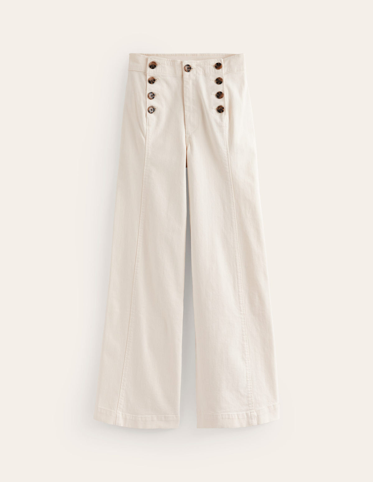 Pantalon de marin large-Écru-5