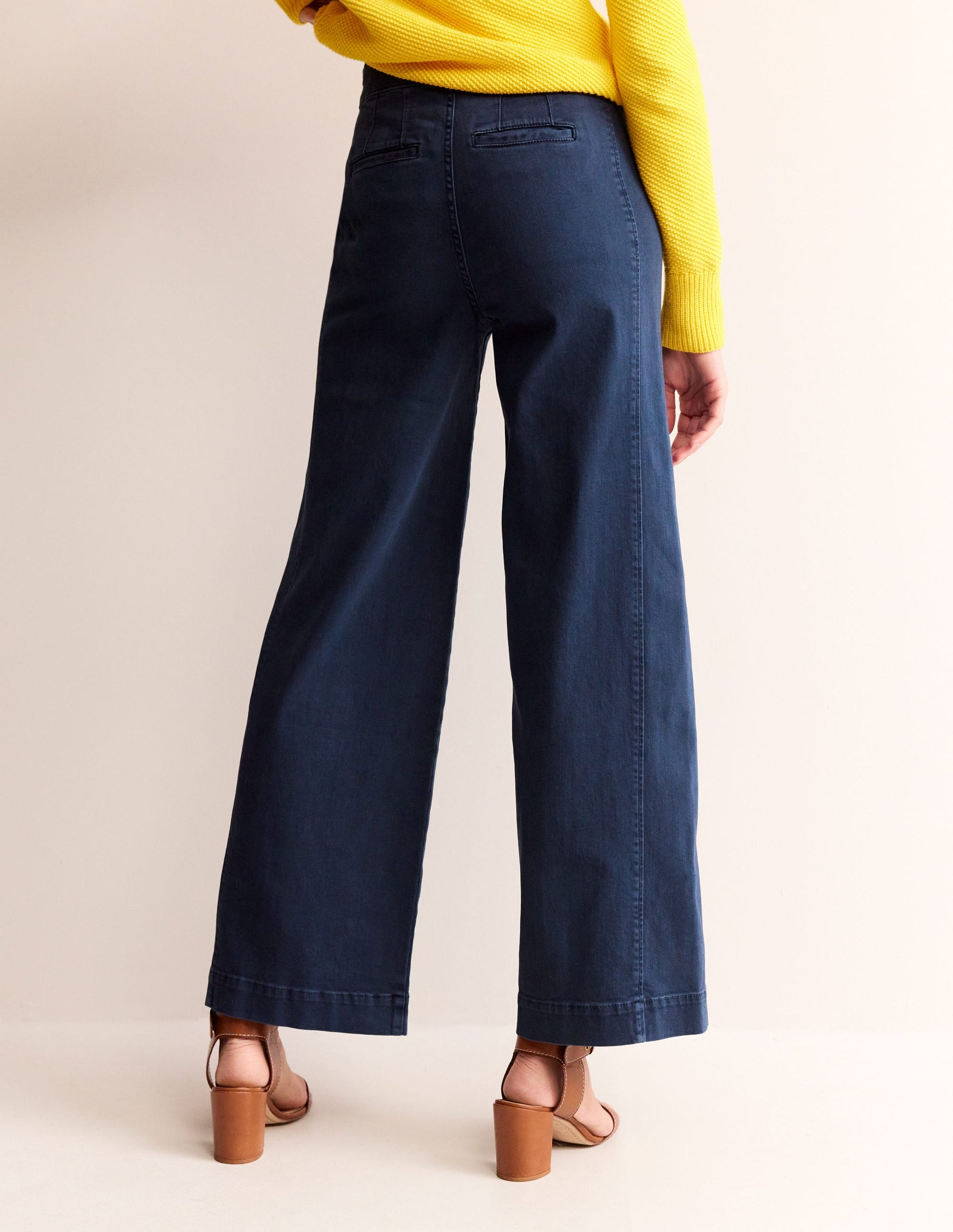 Matrosenhose mit weitem Bein-Marineblau-3