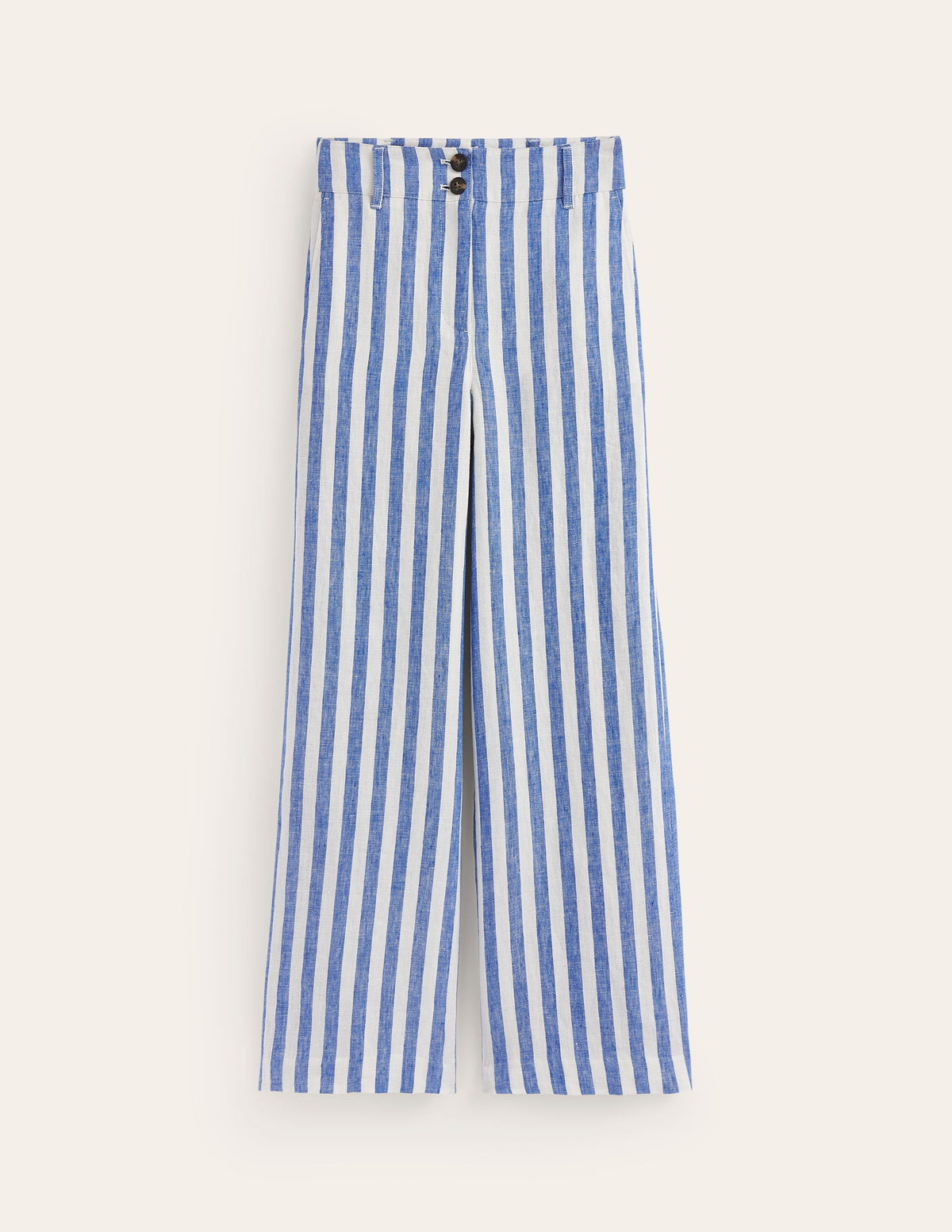 Pantalon Westbourne en lin-Rayé-6
