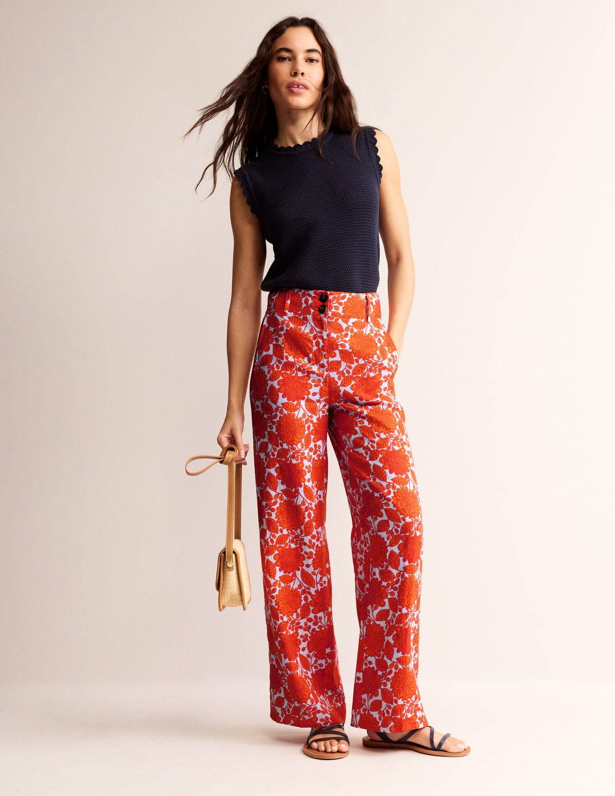 Westbourne Leinenhose-Feuerwerk, Gardenia Swirl - Image 1