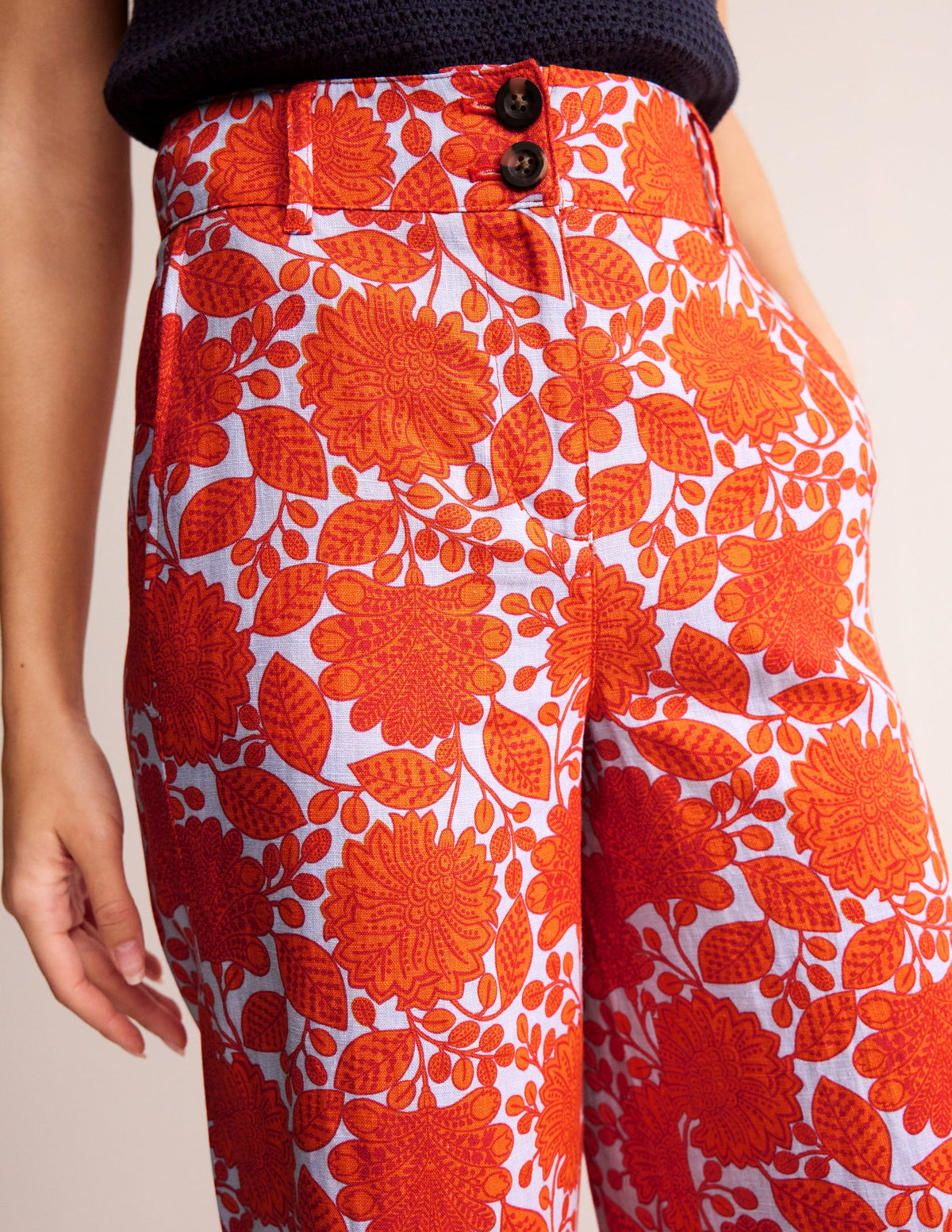 Westbourne Leinenhose-Feuerwerk, Gardenia Swirl - Image 2