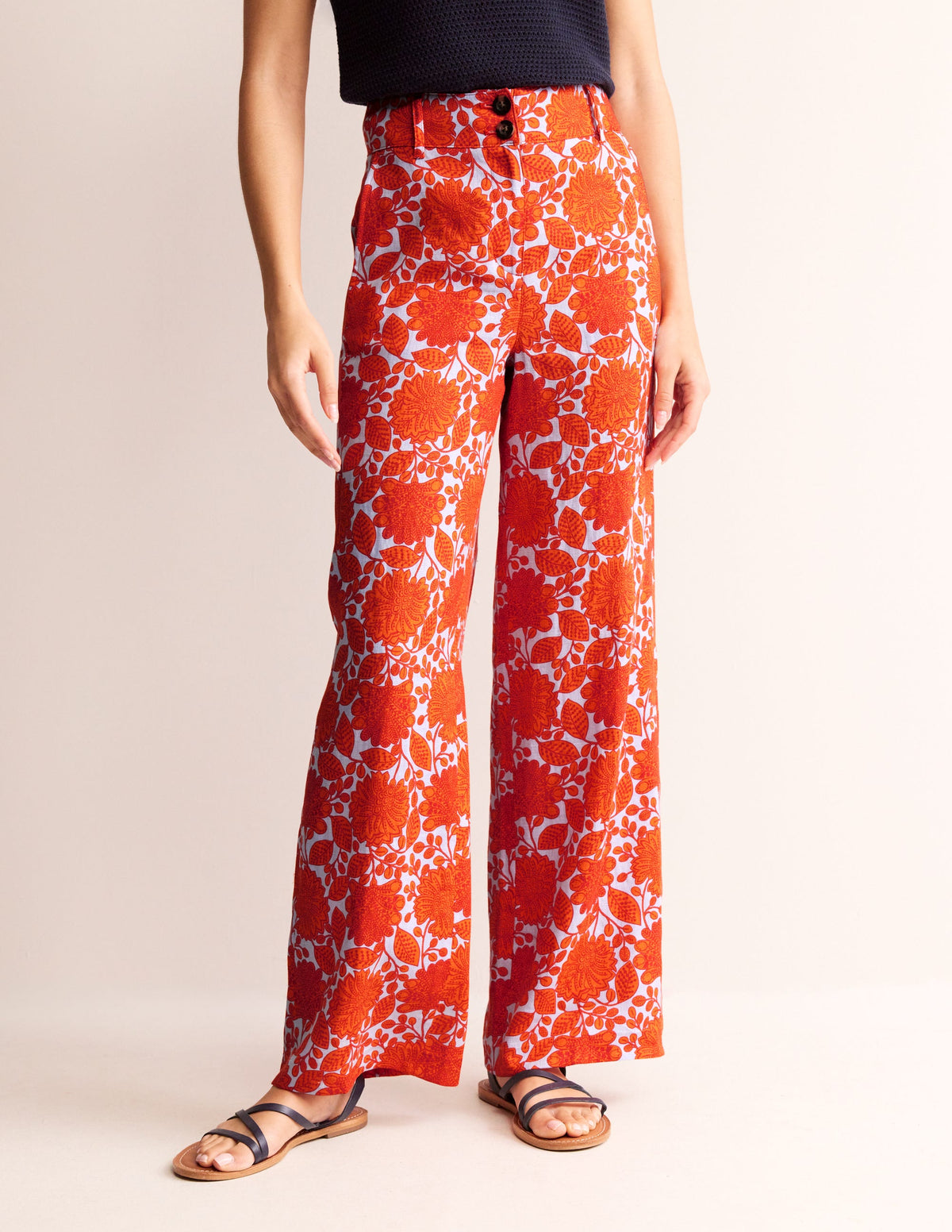 Westbourne Leinenhose-Feuerwerk, Gardenia Swirl - Image 4