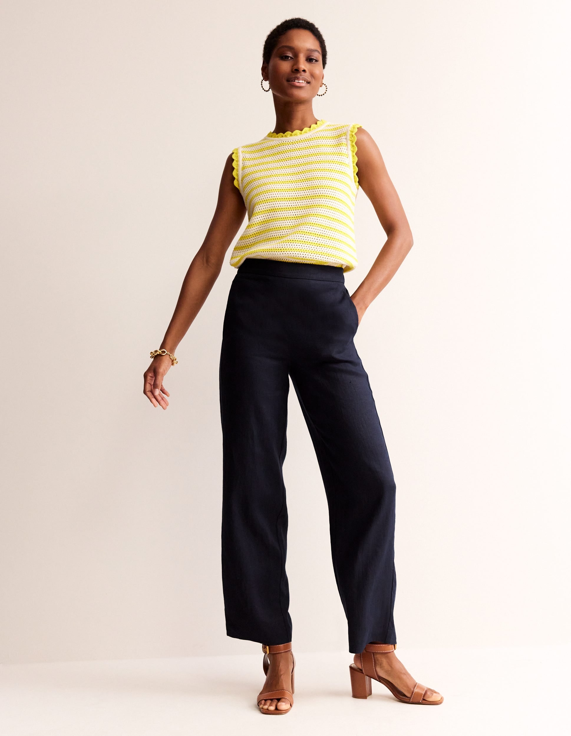 Hampstead Leinenhose-Marineblau - Image 1