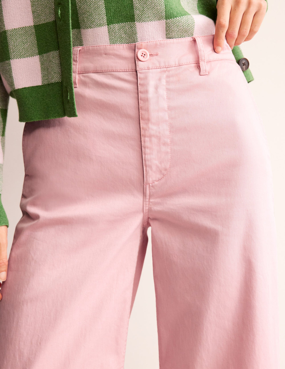 BARNSBURY CHINOHOSE MIT WEITEM BEIN-Rosé - Image 2