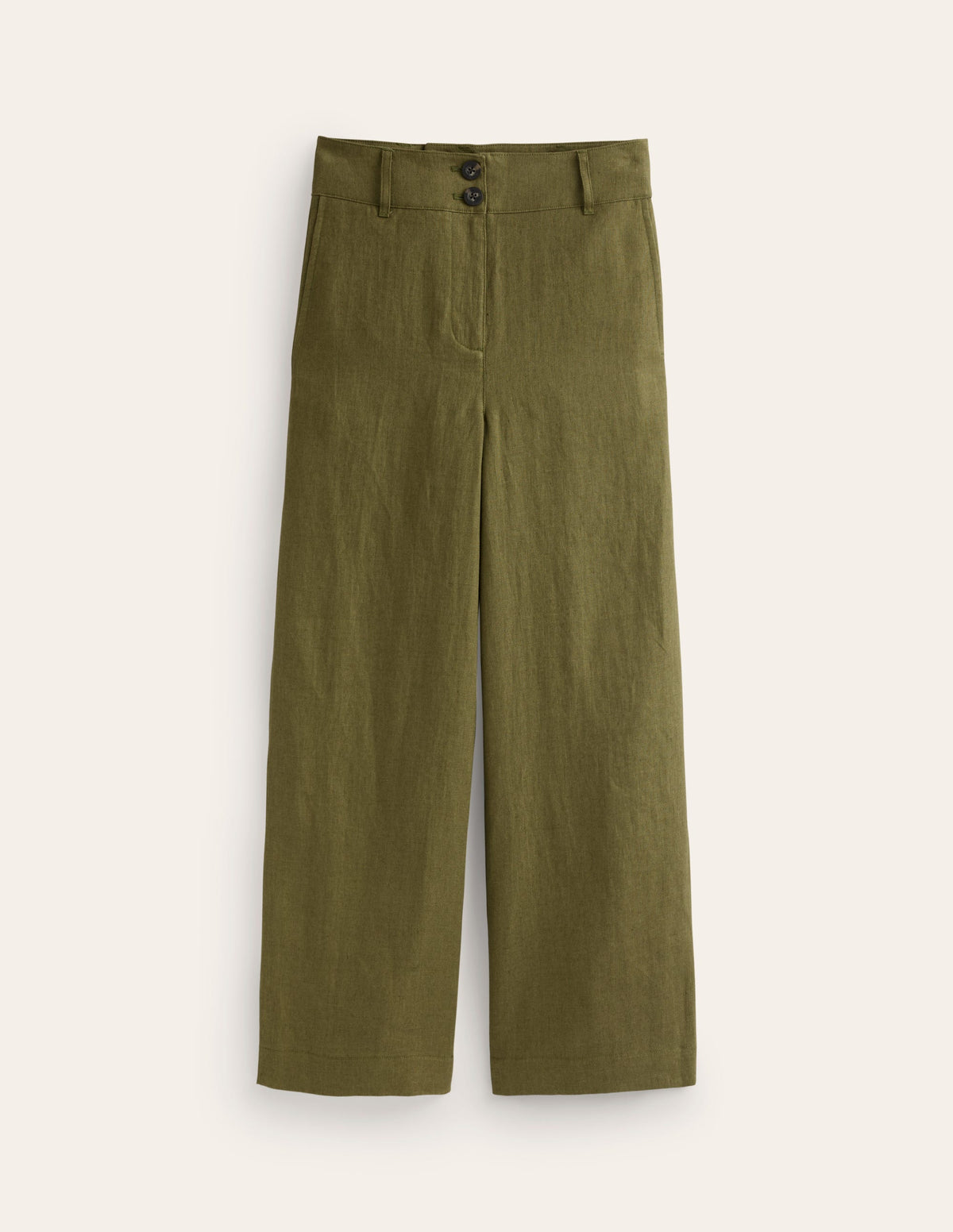 Westbourne Linen Crop Trousers-Mayfly - Image 5