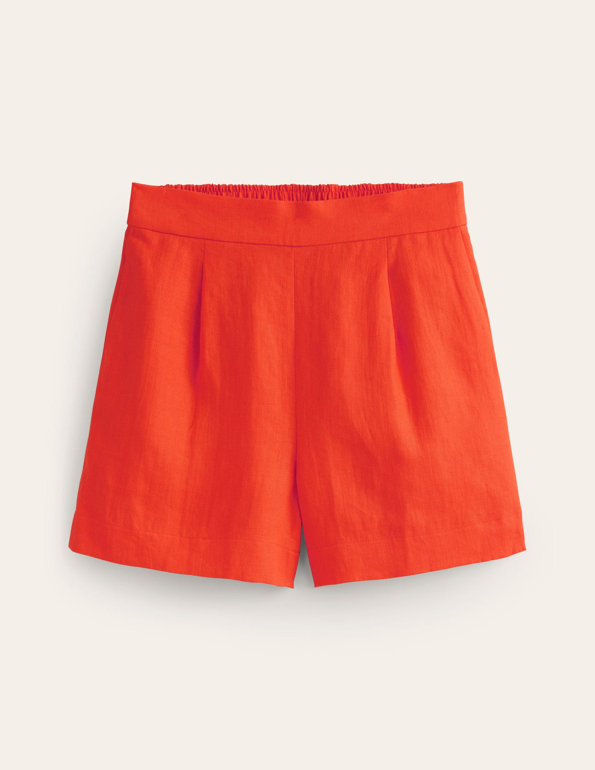 Hampstead Linen Shorts-Mandarin Orange-5