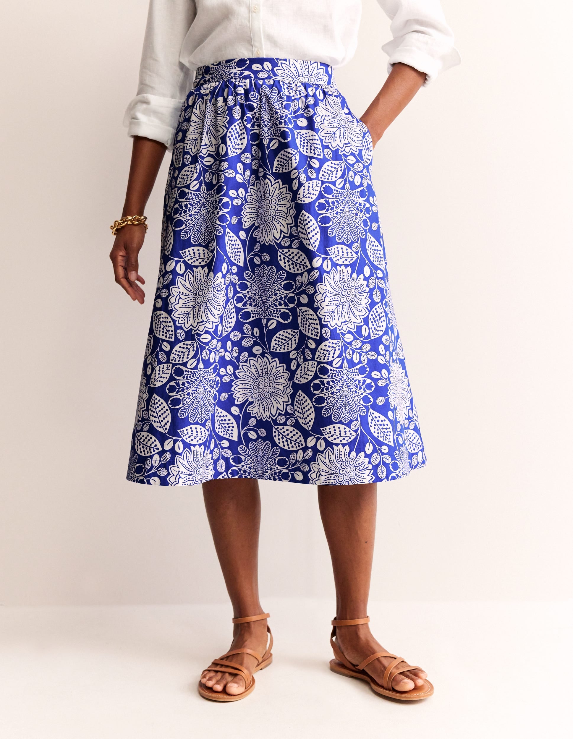 Hattie Midirock aus Popeline-Surf The Web, Gardenia Swirl - Image 4