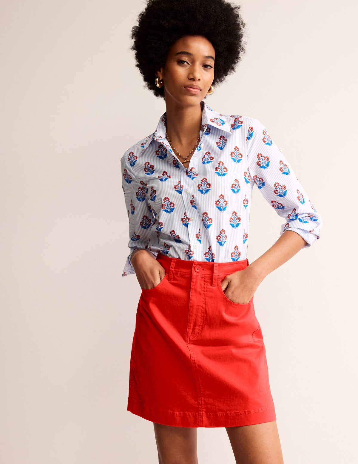 Nell Chino Skirt-Admiral - Image 2