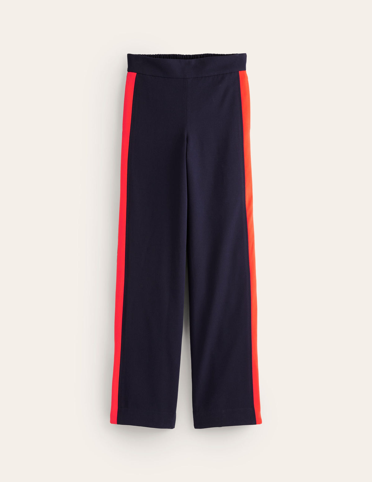 Pull On Side Stripe Trousers-Navy with Red Stripe - Image 5