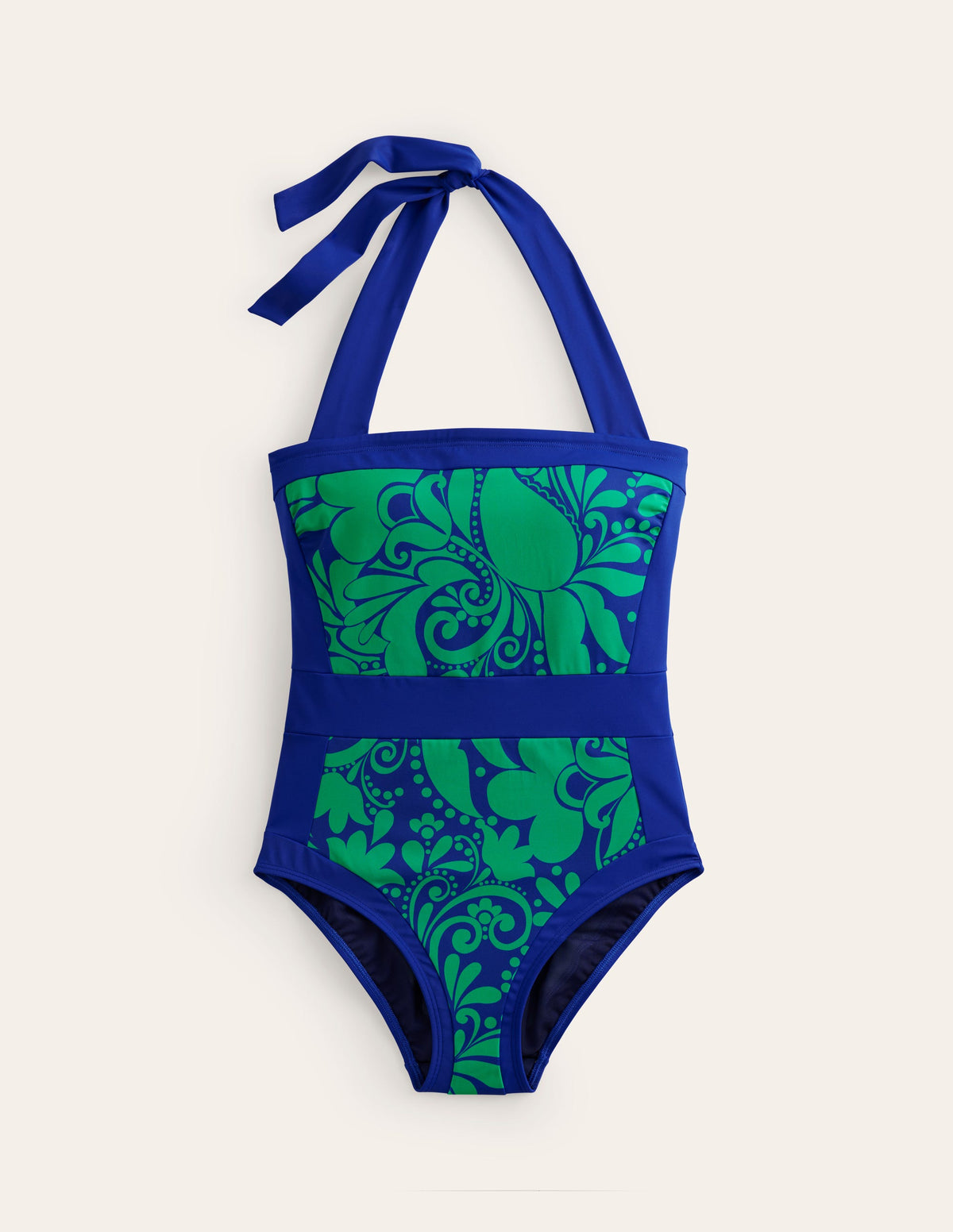 Santorini Neckholder-Badeanzug-Surf The Web, Wellenwirbel-5