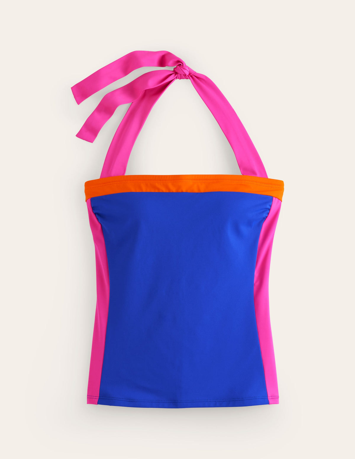 Santorini Tankini-Oberteil-Blau / Rosa Blockfarben - Image 5