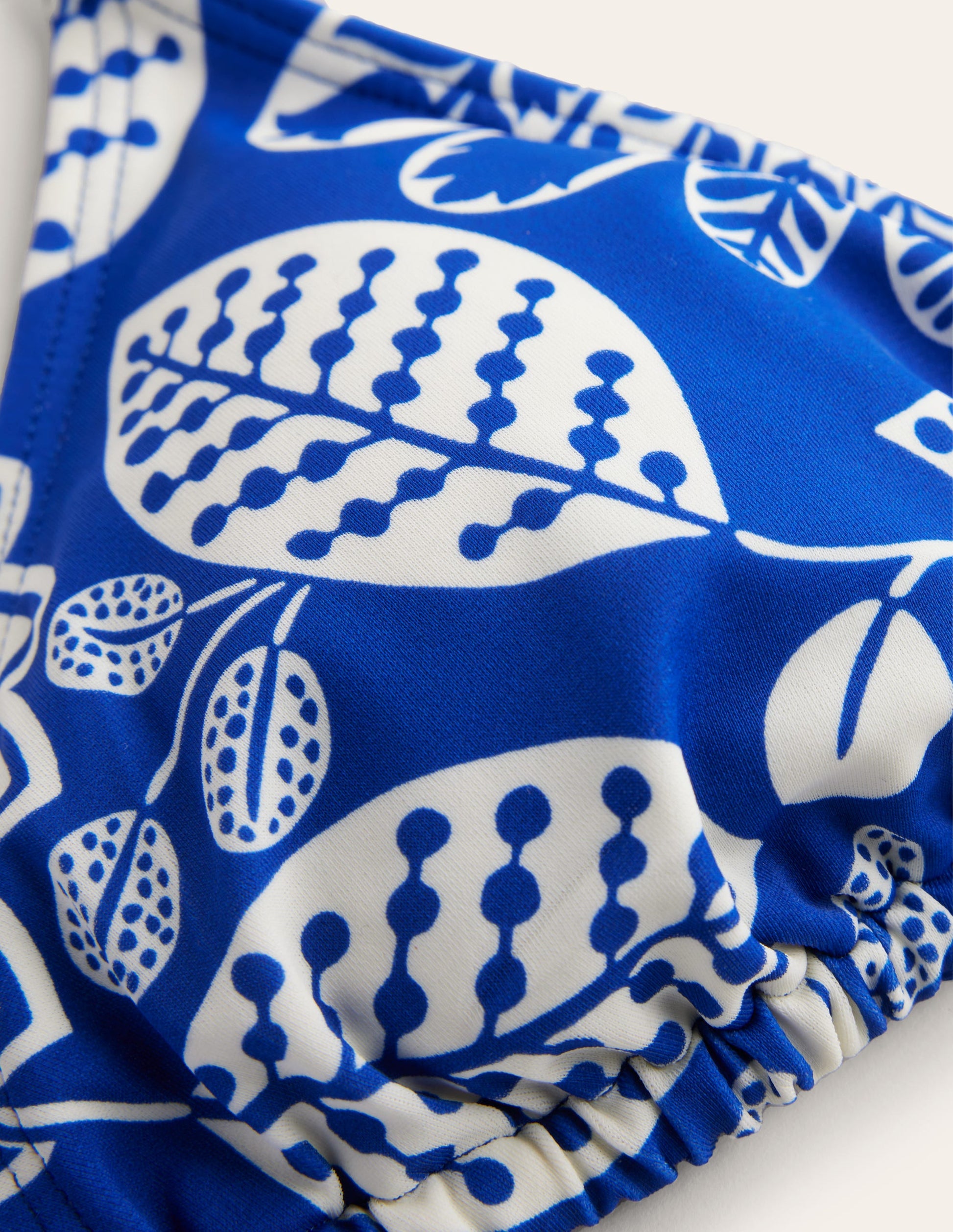 Haut de bikini Symi avec liens-Bleu connecté, motif Gardenia Swirl-7