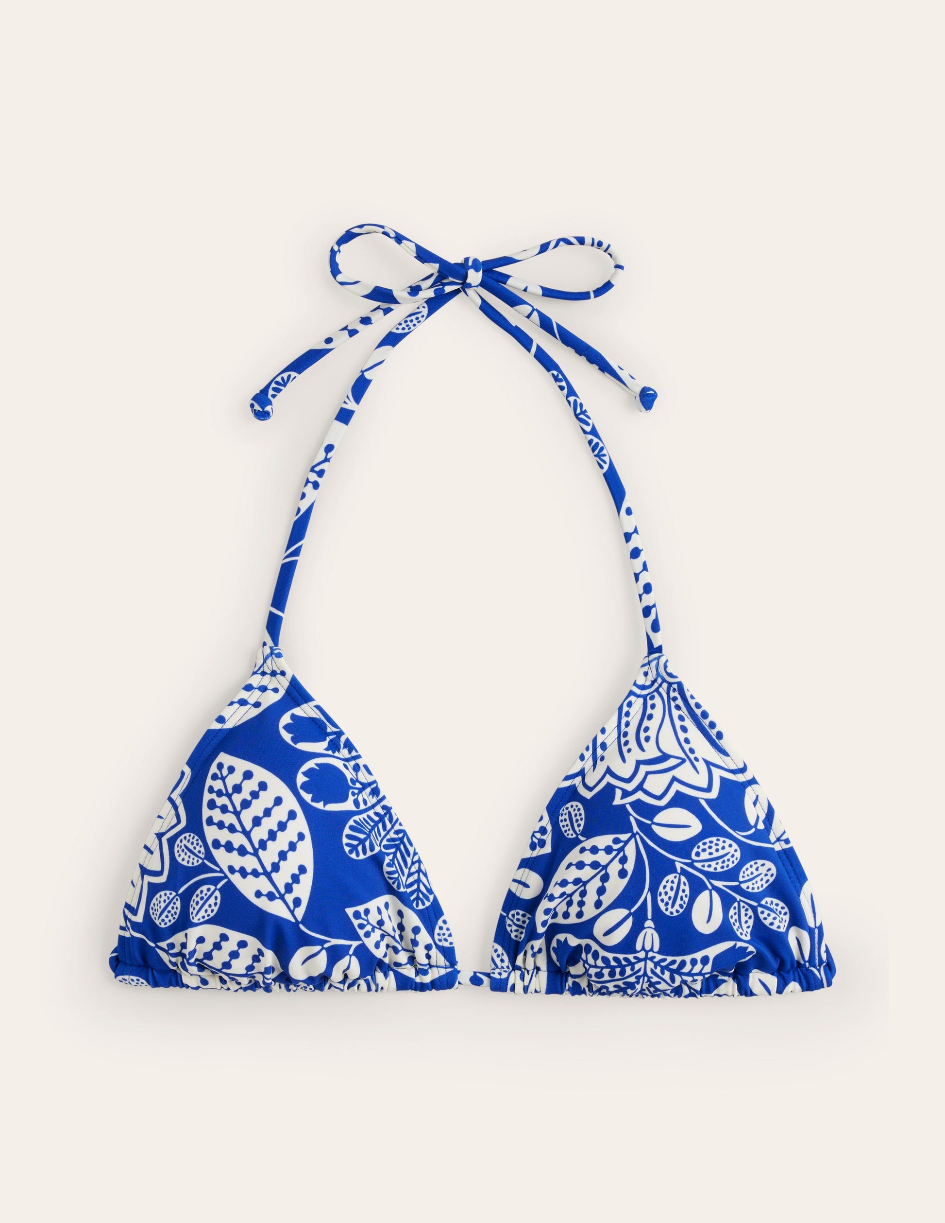 Haut de bikini Symi avec liens-Bleu connecté, motif Gardenia Swirl-6