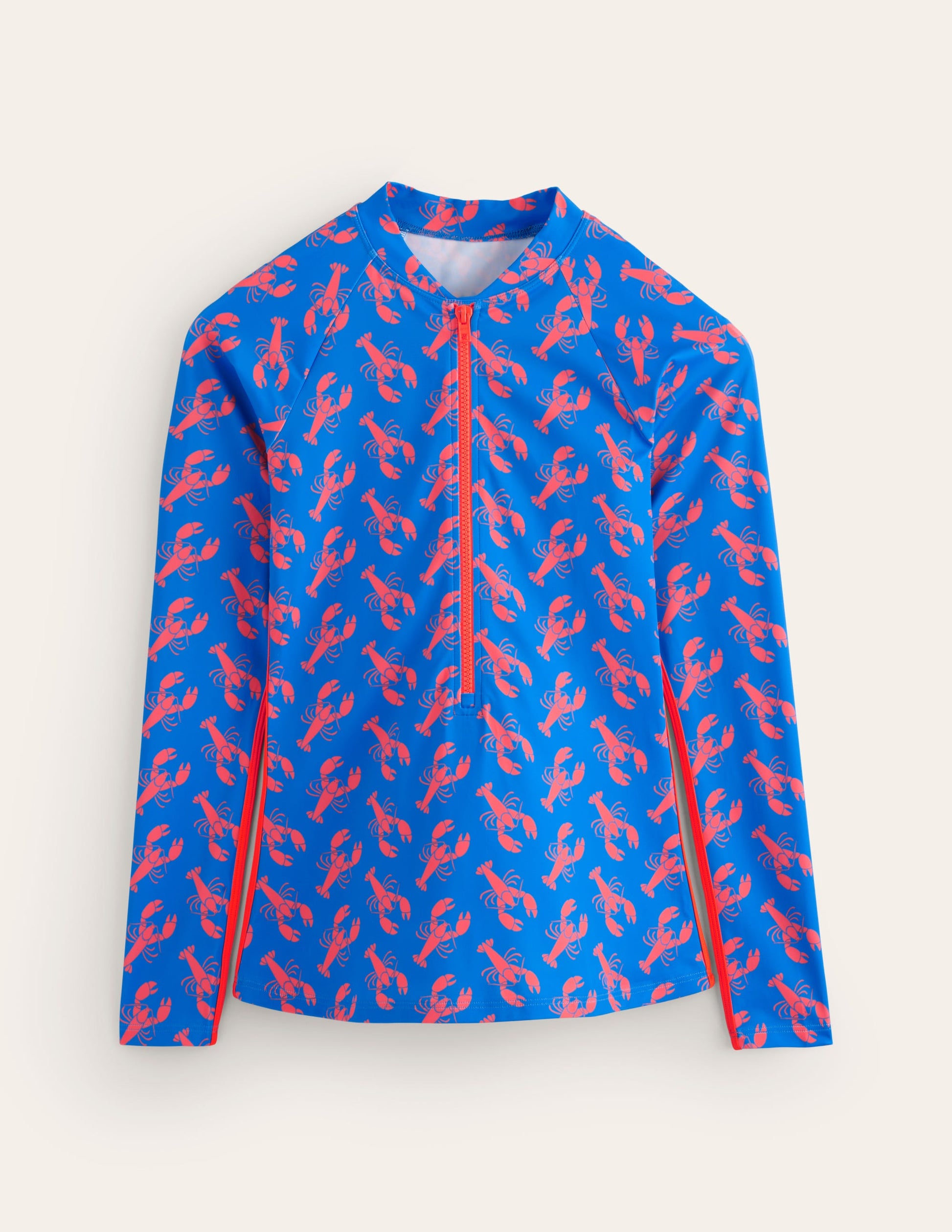 Paspeliertes Raglan-Badetop-Indigo Bunting, Hummer-5