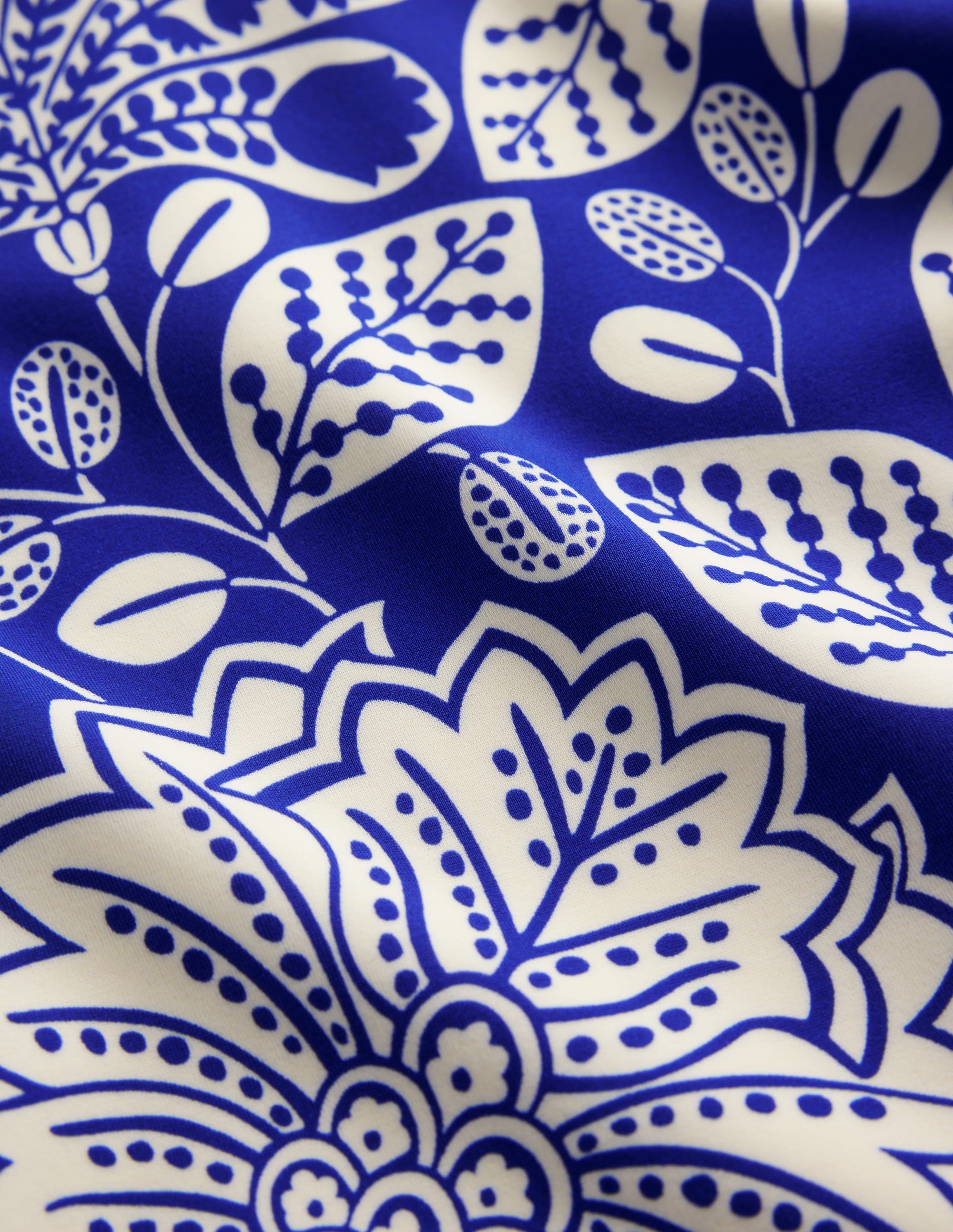 Maillot de bain dos-nu croisé sur le devant-Bleu connecté, motif Gardenia Swirl - Image 6