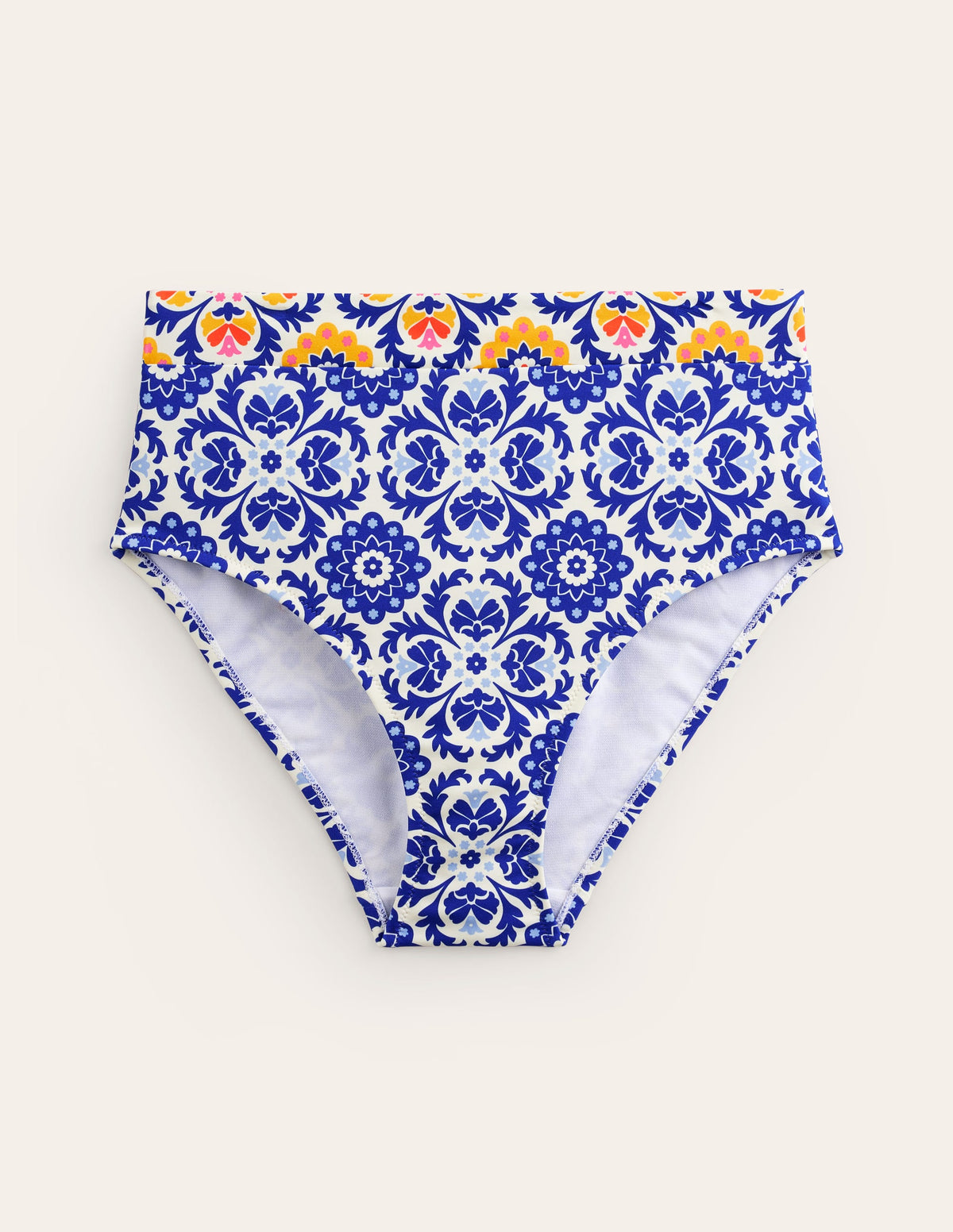Bikinihose mit hohem Bund-Surf the Web, Mosaik Blüte - Image 5