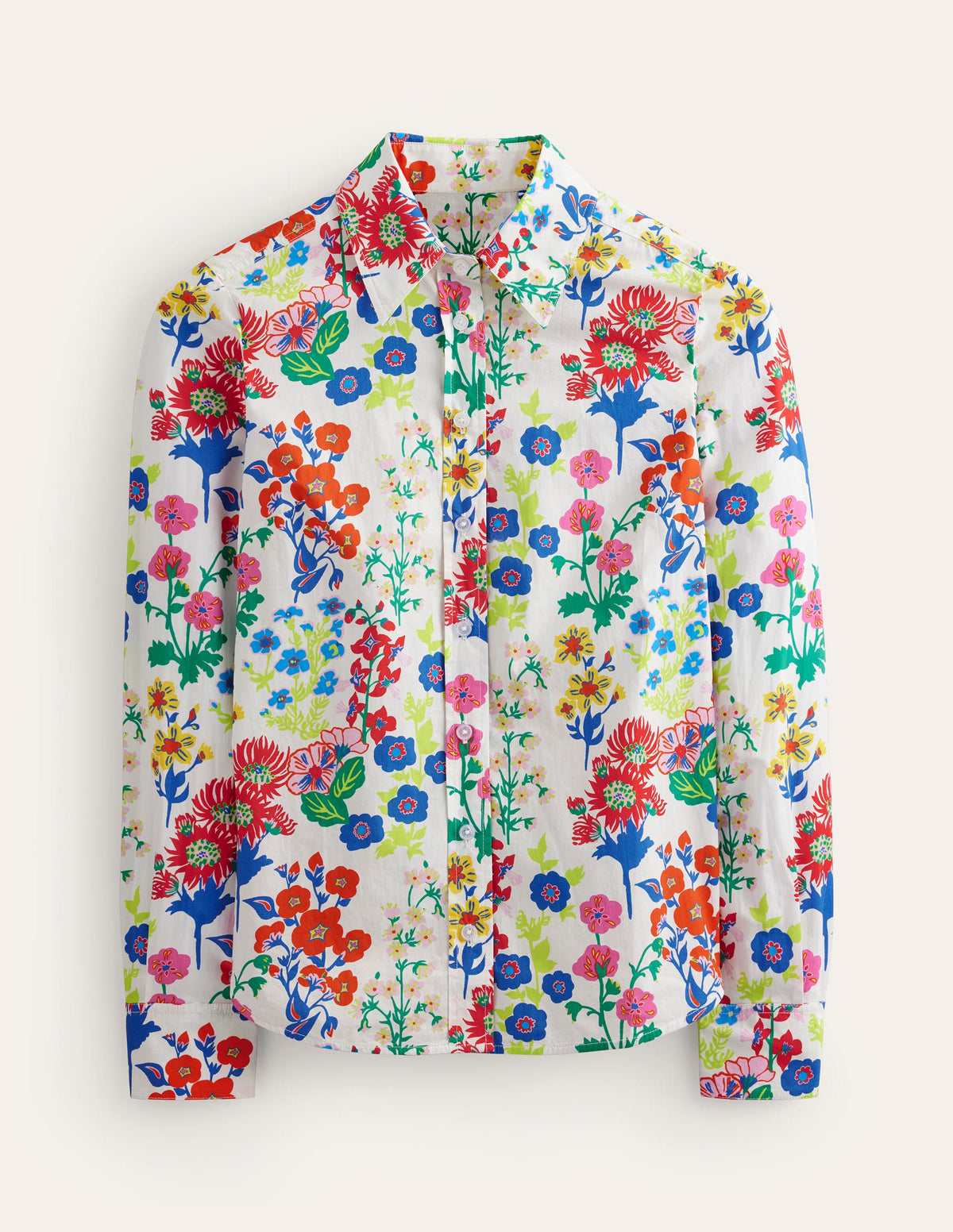 Sienna Cotton Shirt-Multi, Wildflower Cluster-6