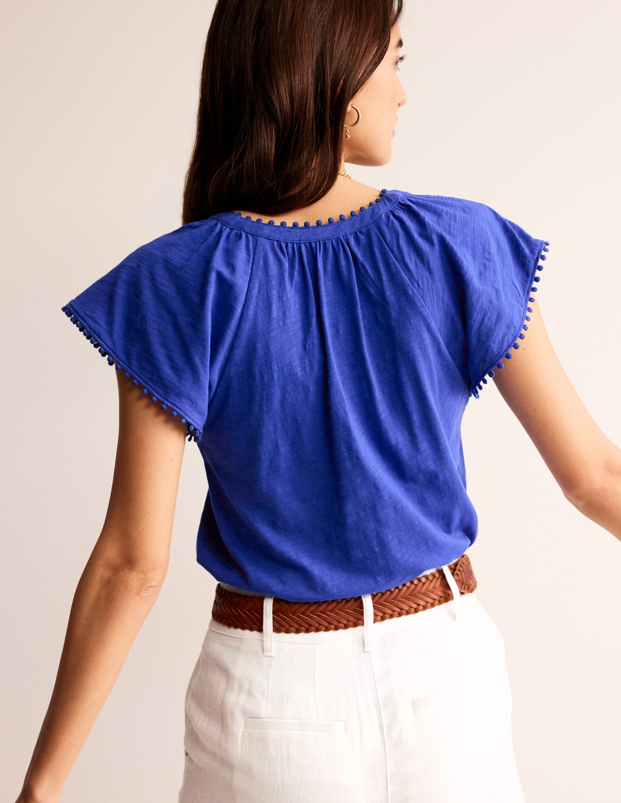 Top Millie à pompons-Bleu connecté - Image 7
