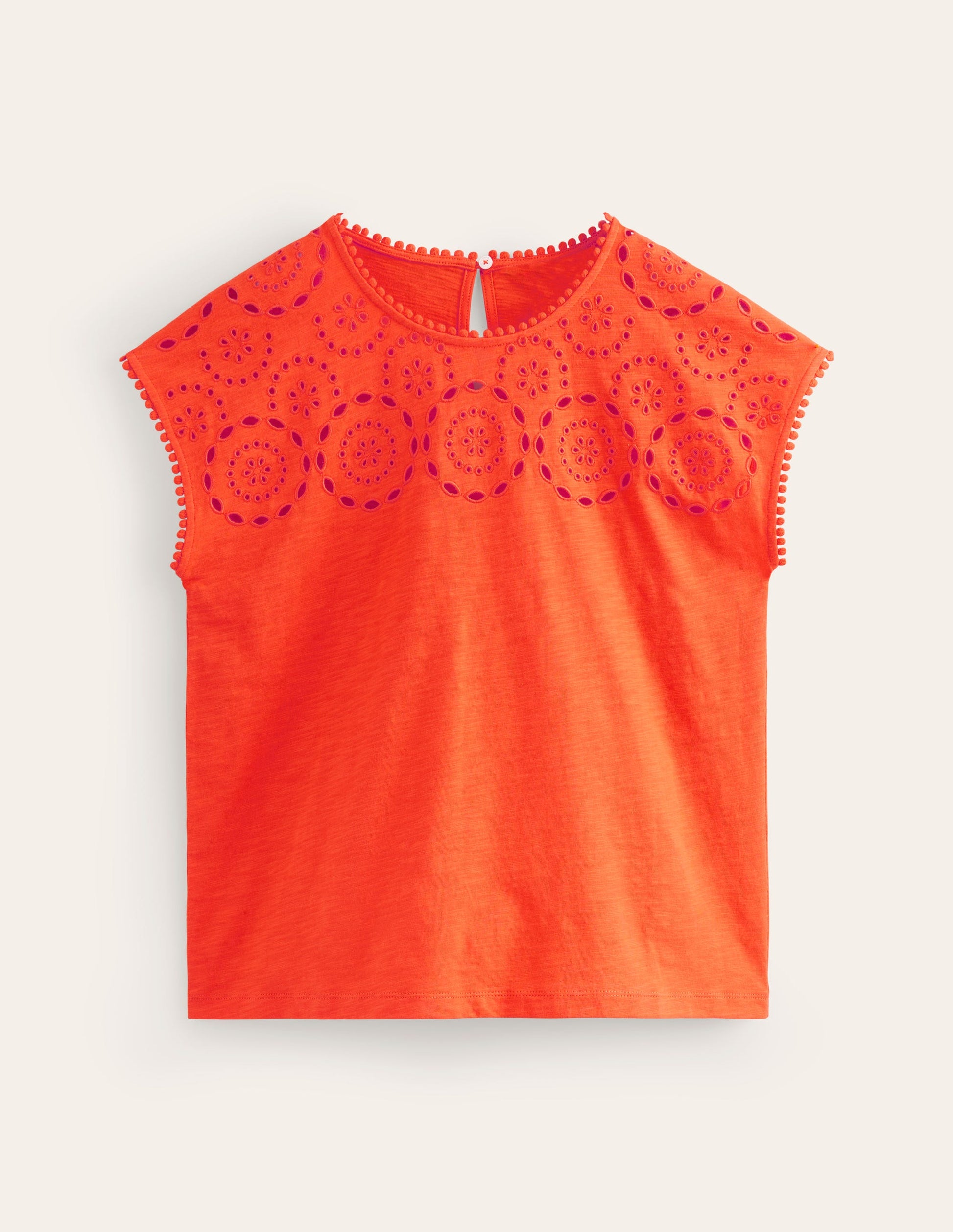 Sasha T-Shirt mit Stickerei-Mandarinenorange-5