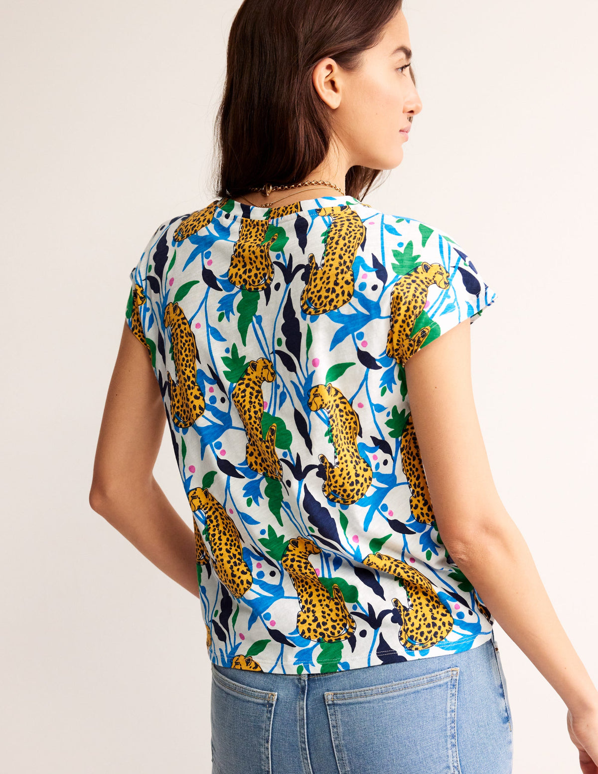 T-shirt Louisa flammé et imprimé-Multi, motif Leopard Vine - Image 4