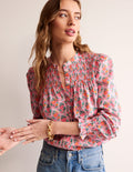 Helena Baumwoll-Bluse-Duftende Lilie, Paisley