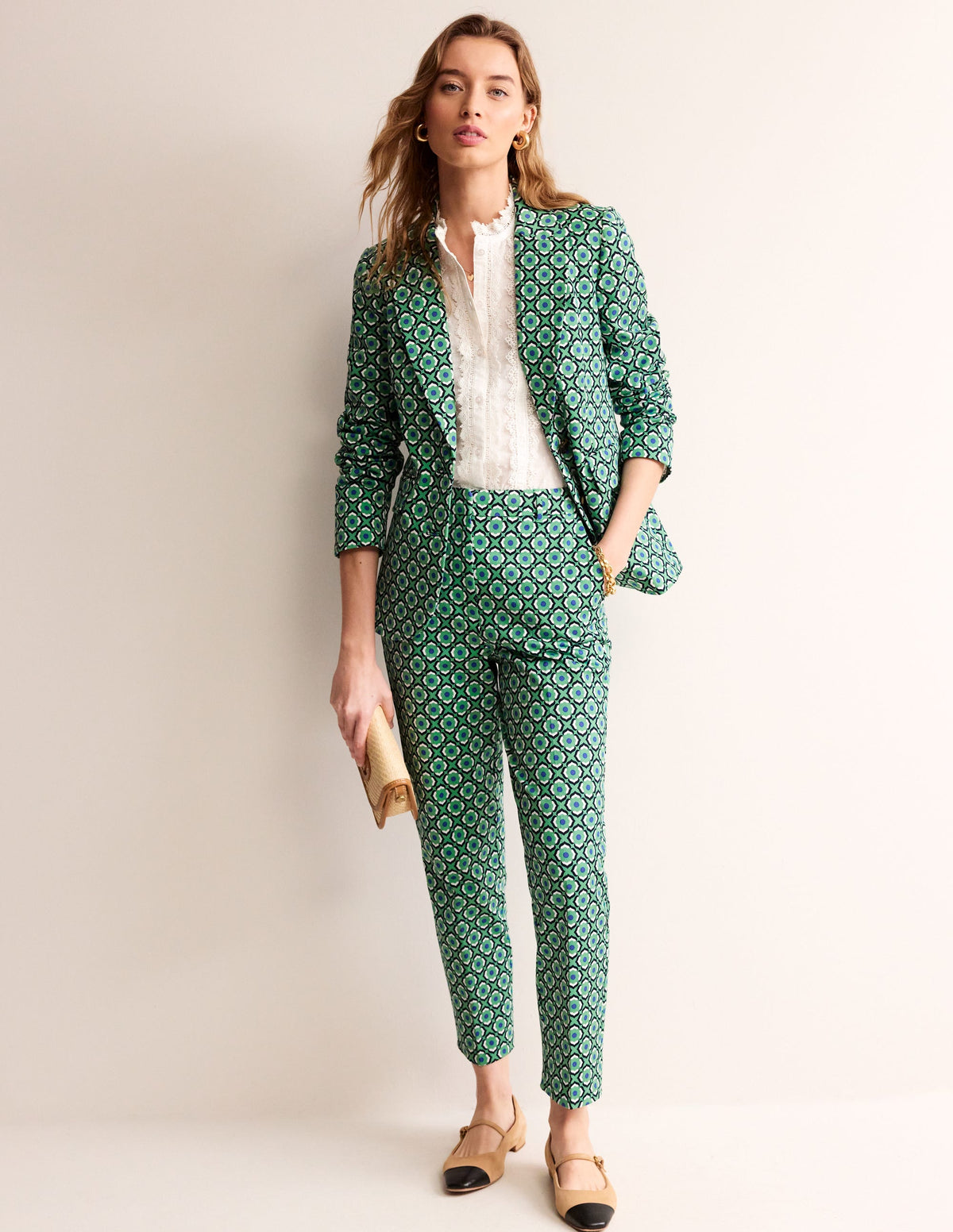 Marylebone Blazer aus Bi-Stretch-Ming-Grün, Geo Frucht - Image 5