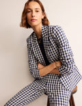 Blazer Marylebone en bi-Stretch-Vichy