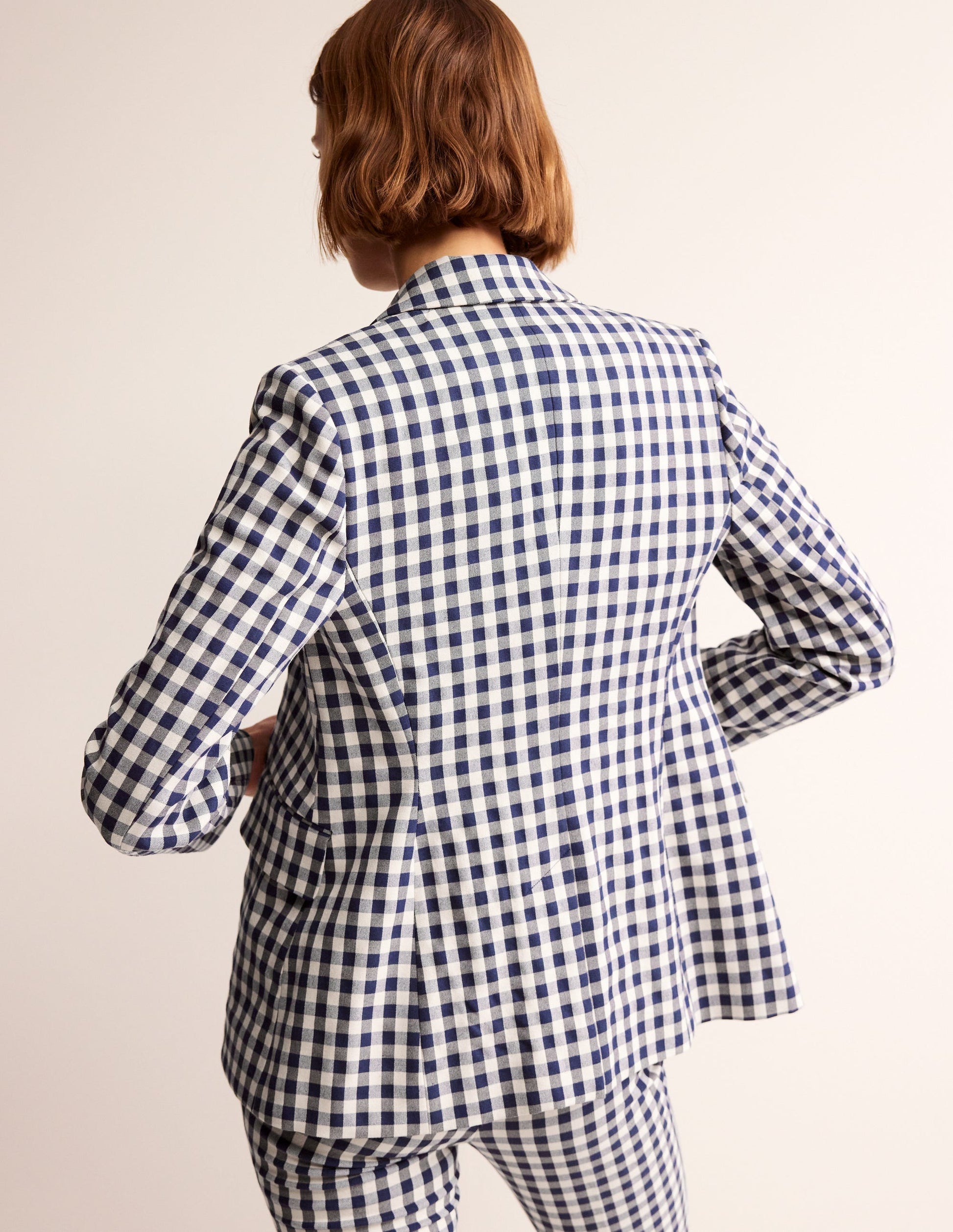 Blazer Marylebone en bi-Stretch-Vichy-3