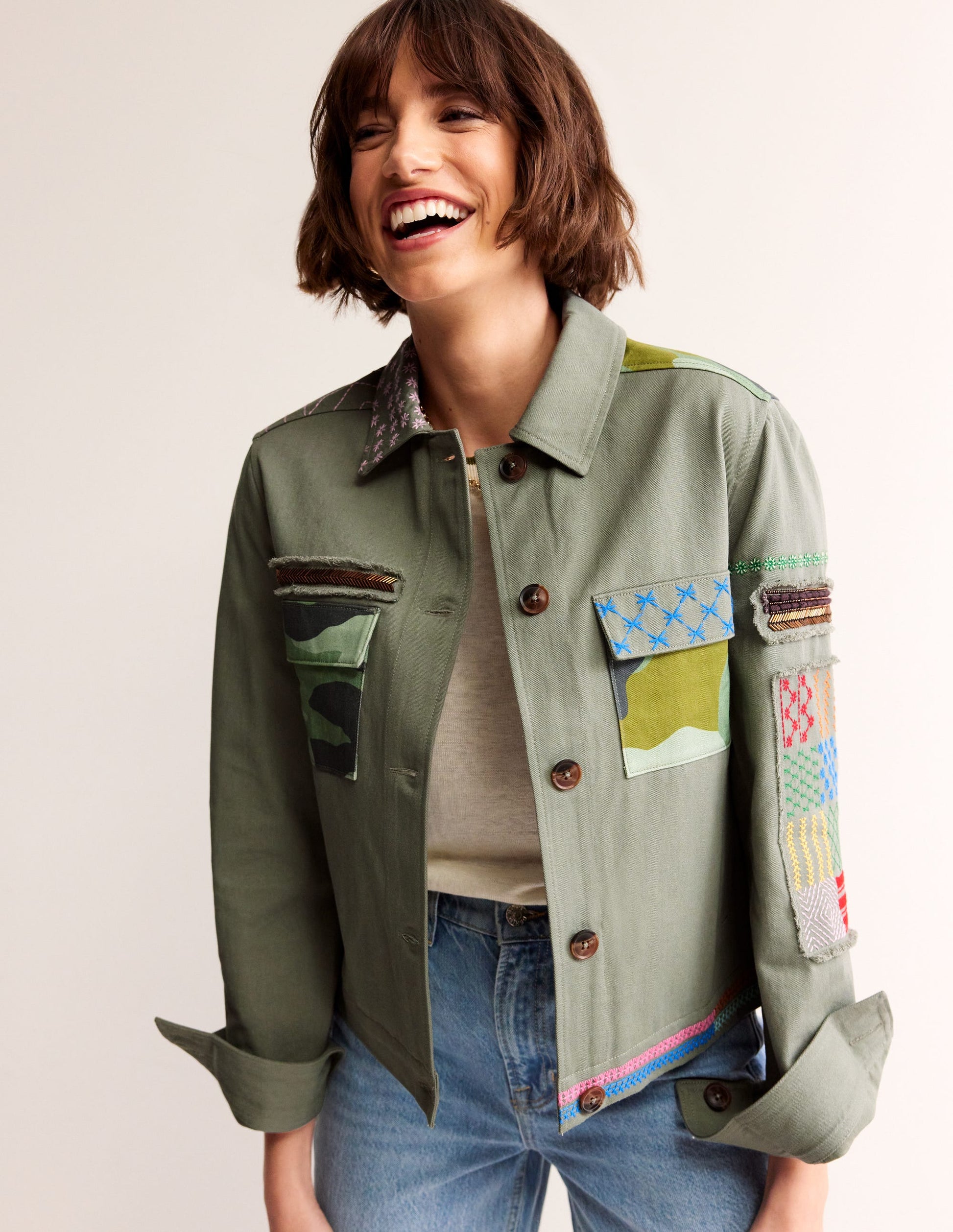 Veste Islington à motif camouflage-Kaki-2