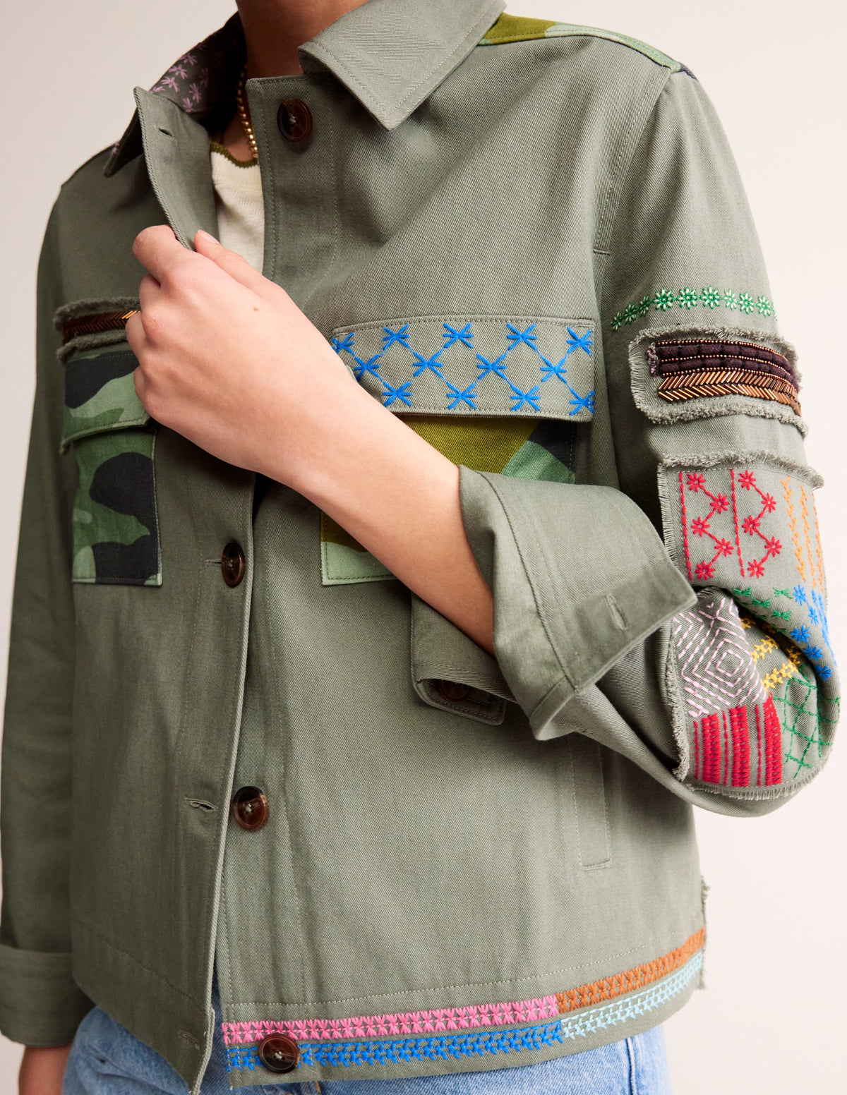 Veste Islington à motif camouflage-Kaki-3