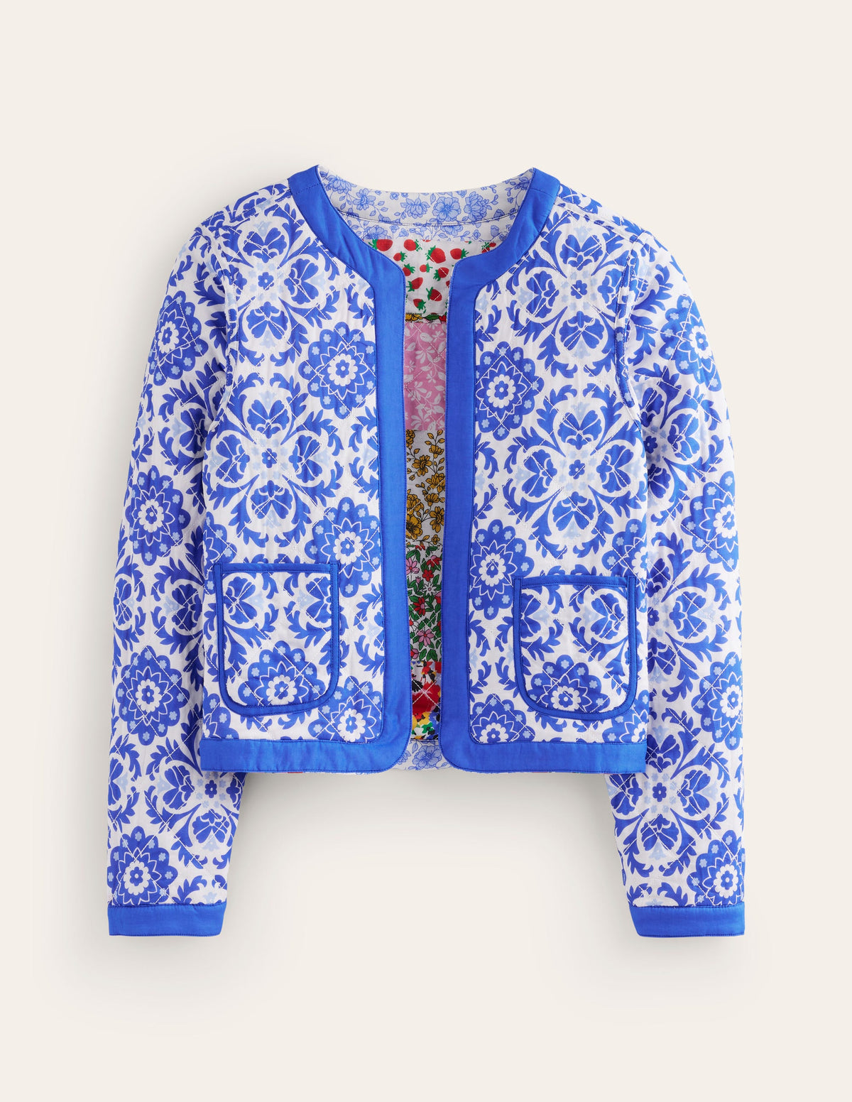 Quilted Reversible Jacket-Multi Floral-6